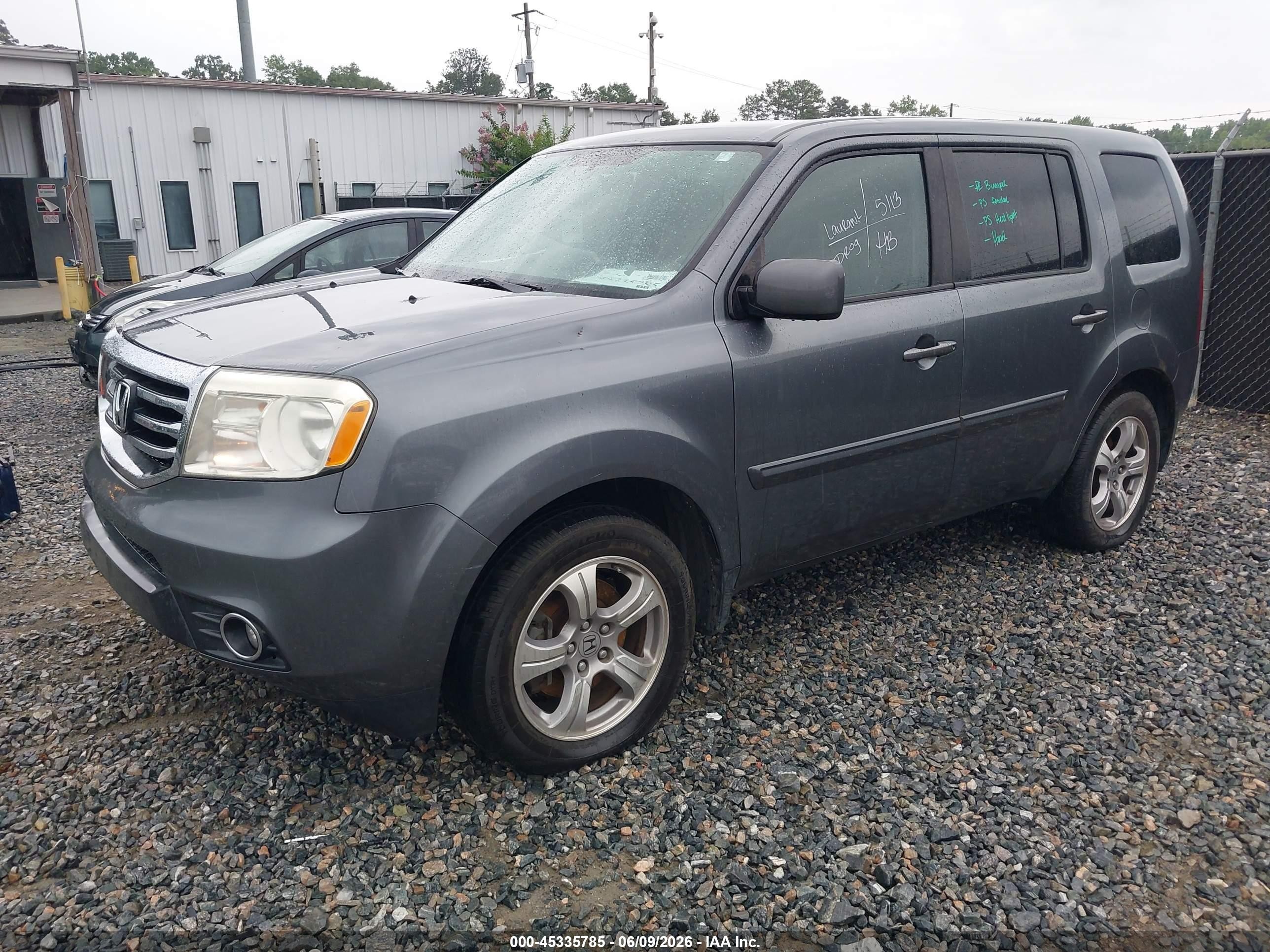 2013 Honda Pilot Ex Gray vin: 5FNYF3H45DB014557