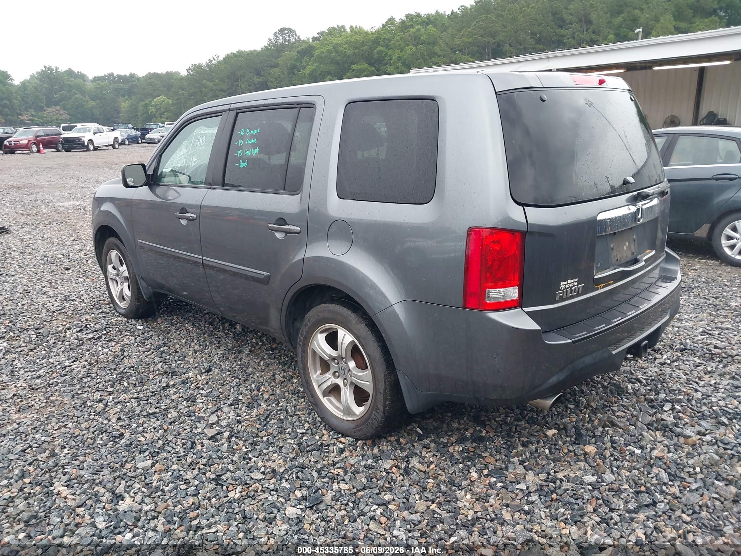 2013 Honda Pilot Ex Gray vin: 5FNYF3H45DB014557