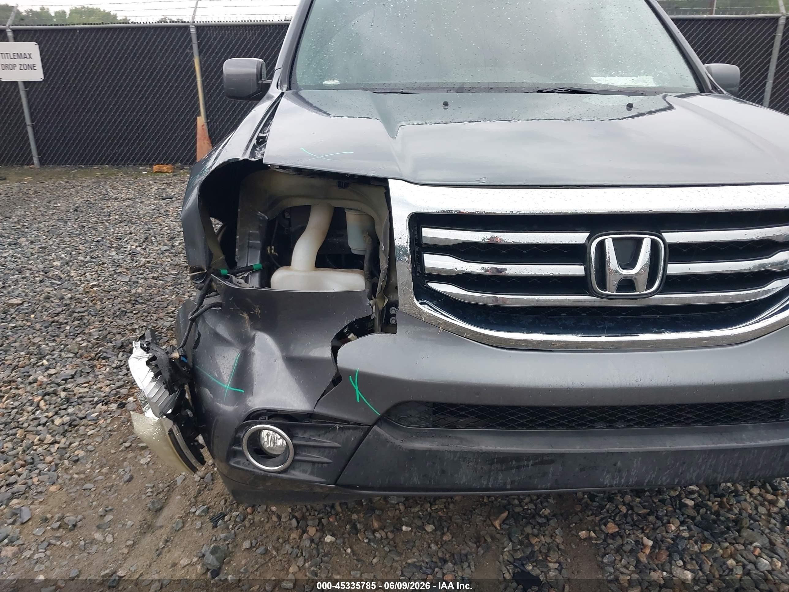 2013 Honda Pilot Ex Gray vin: 5FNYF3H45DB014557