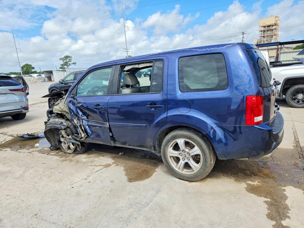 2013 Honda Pilot Ex Blue vin: 5FNYF3H45DB018589
