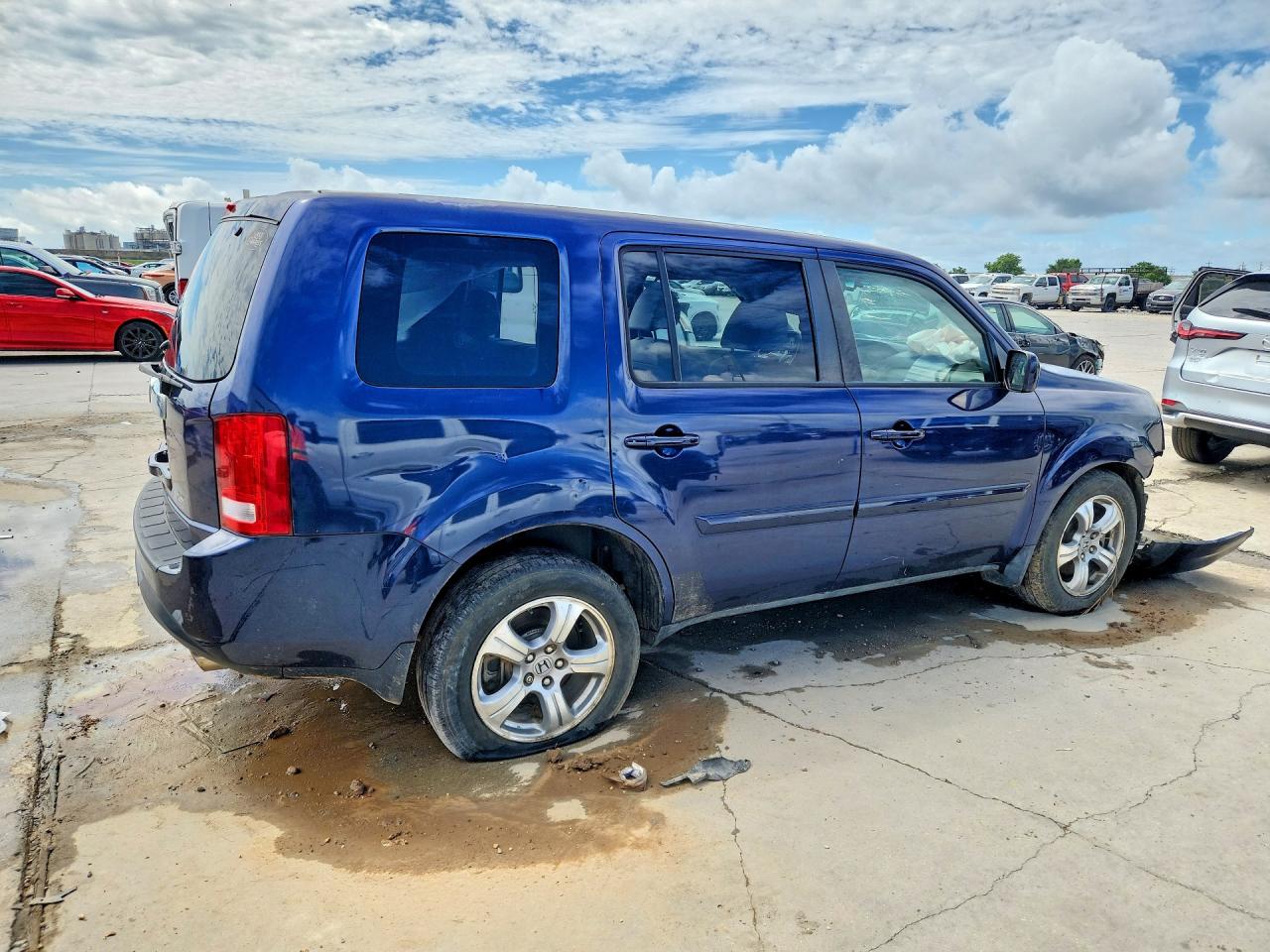 2013 Honda Pilot Ex Blue vin: 5FNYF3H45DB018589