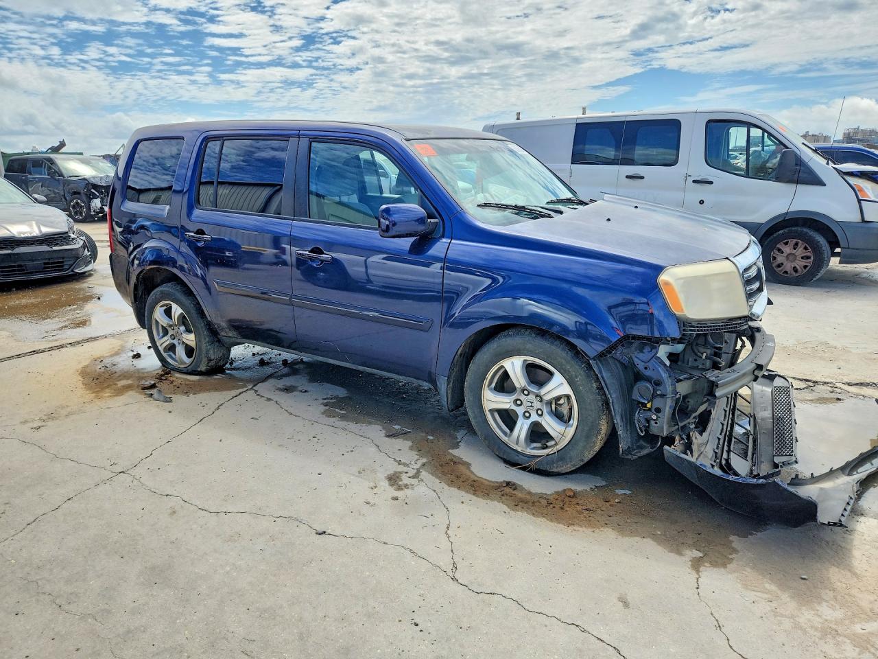 2013 Honda Pilot Ex Blue vin: 5FNYF3H45DB018589