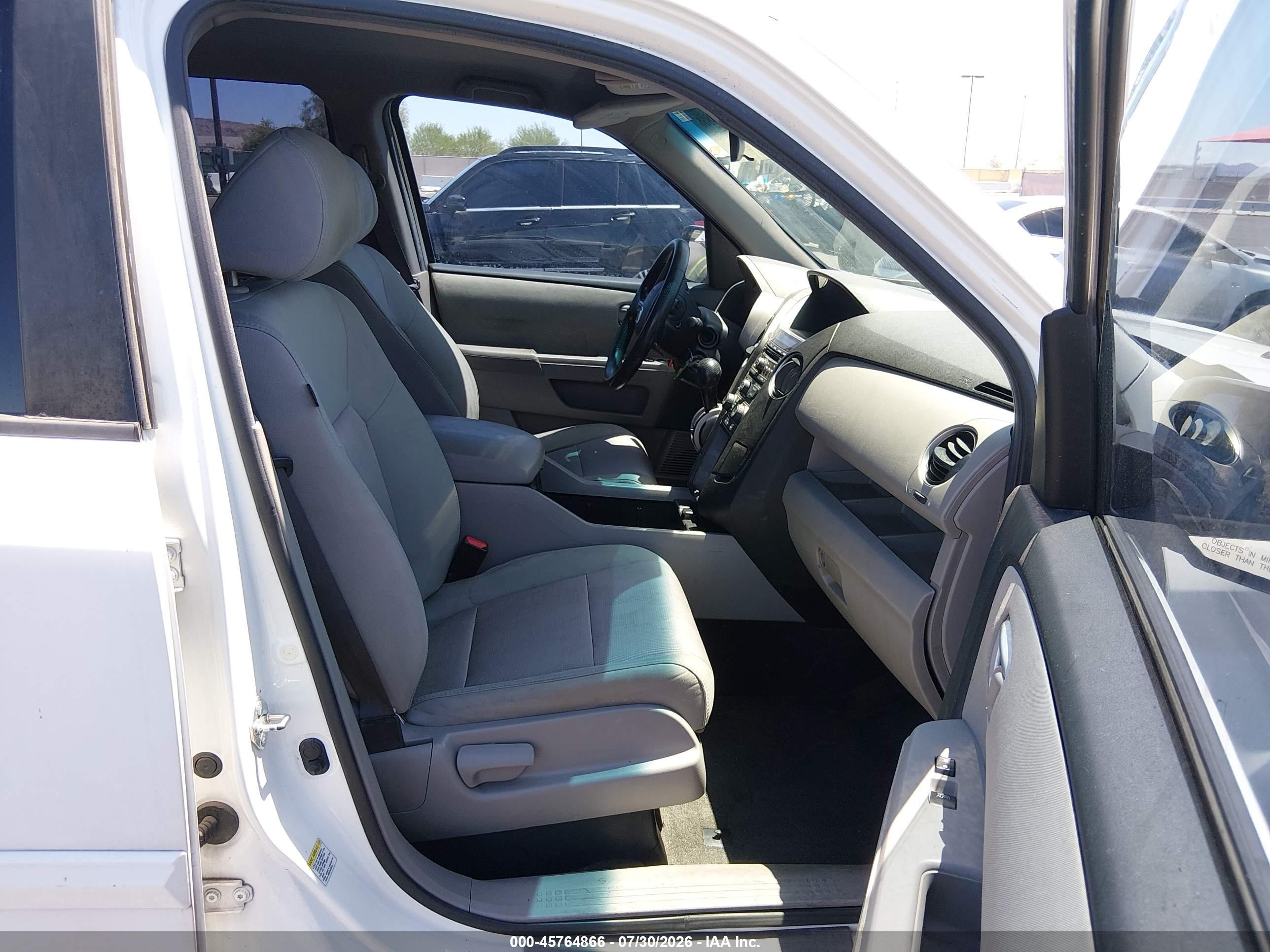 2013 Honda Pilot Ex White vin: 5FNYF3H45DB036879