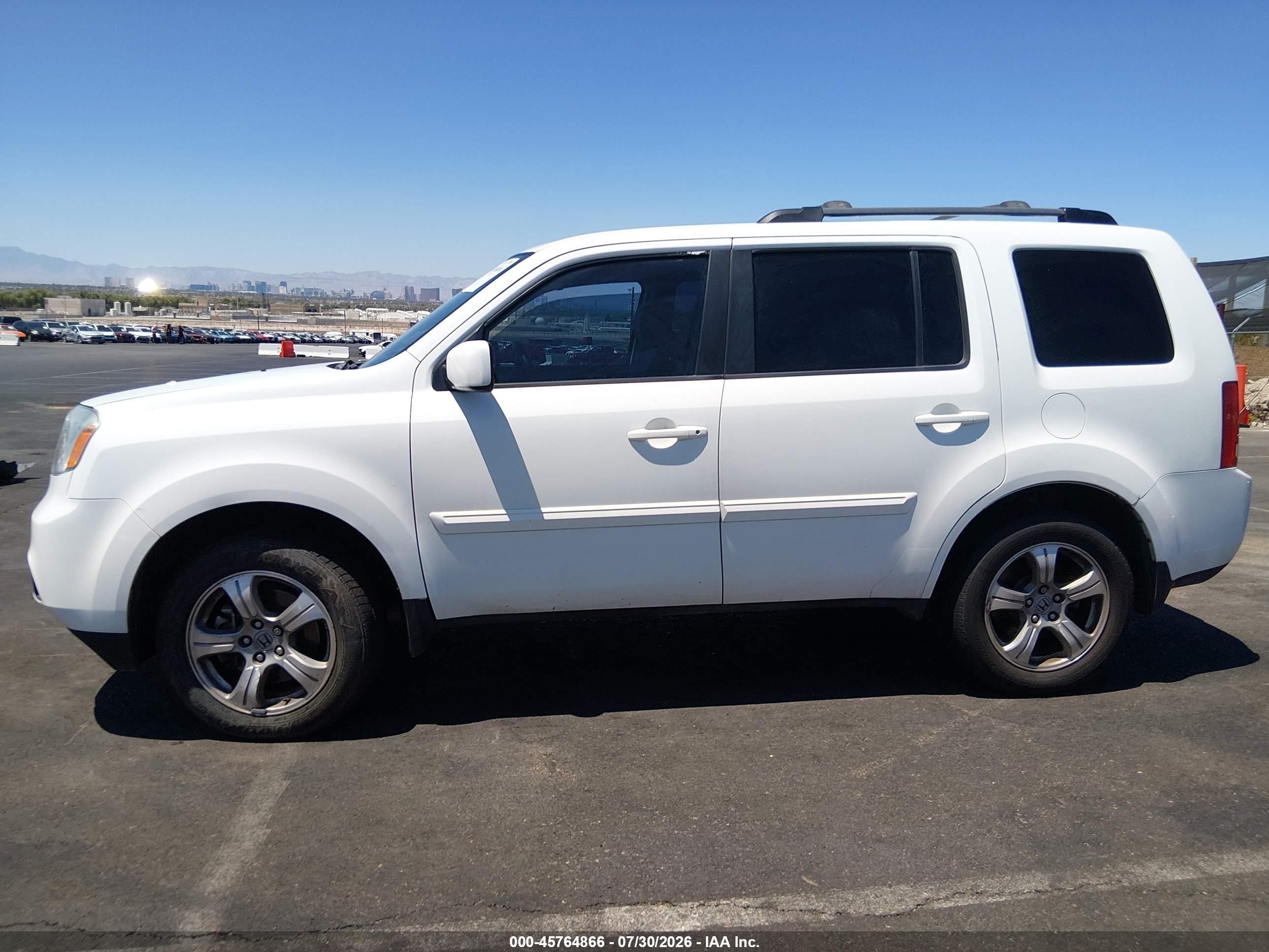 2013 Honda Pilot Ex White vin: 5FNYF3H45DB036879