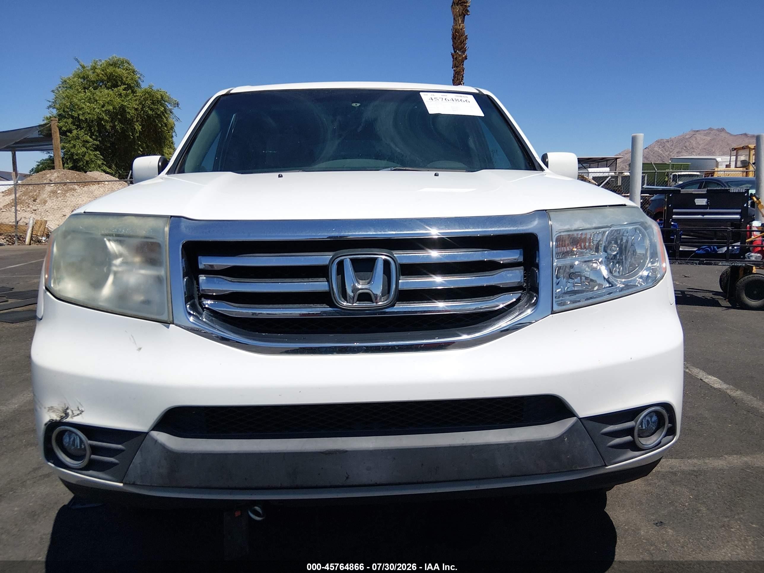 2013 Honda Pilot Ex White vin: 5FNYF3H45DB036879