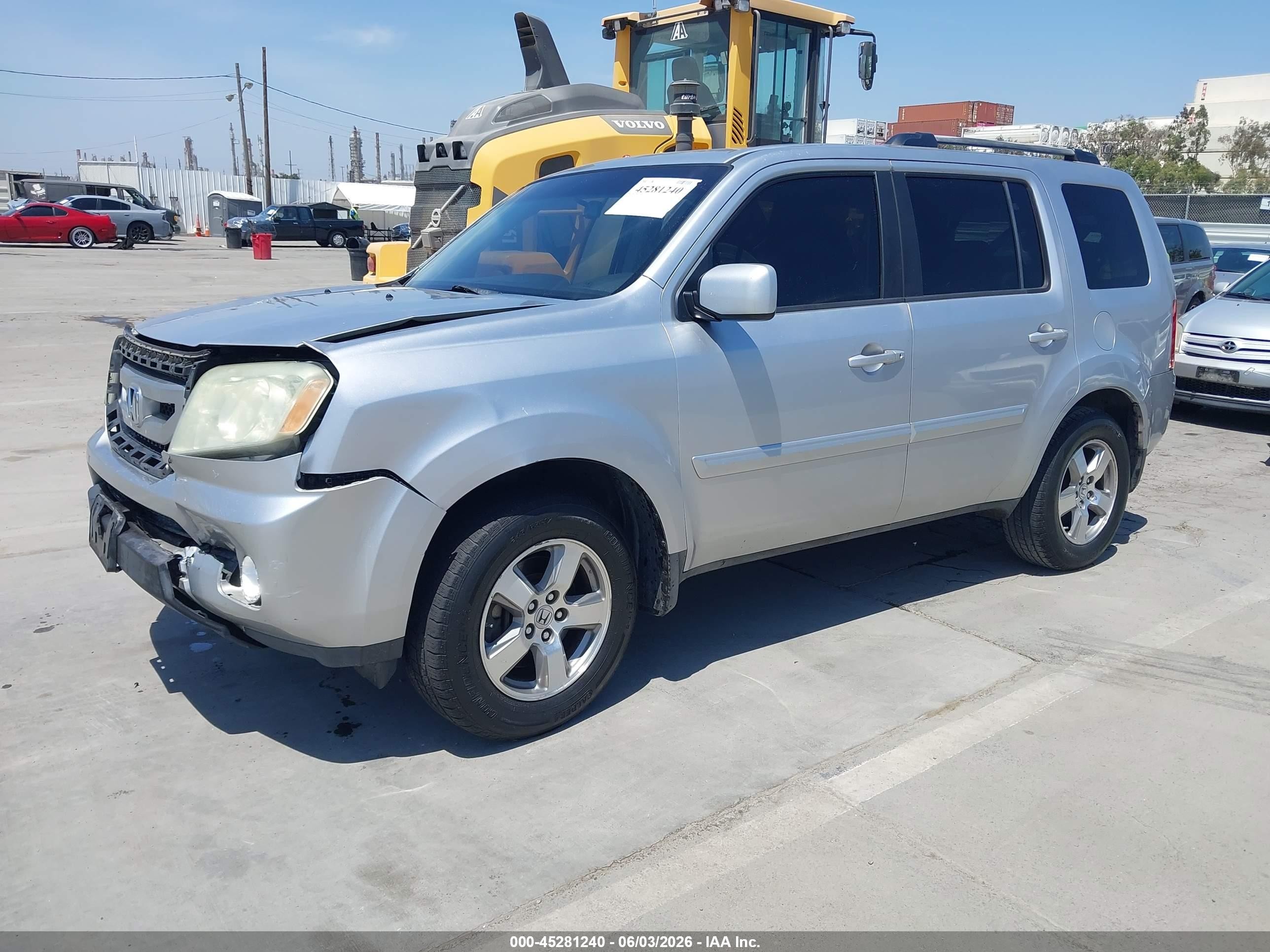 2010 Honda Pilot Ex Silver vin: 5FNYF3H46AB010643