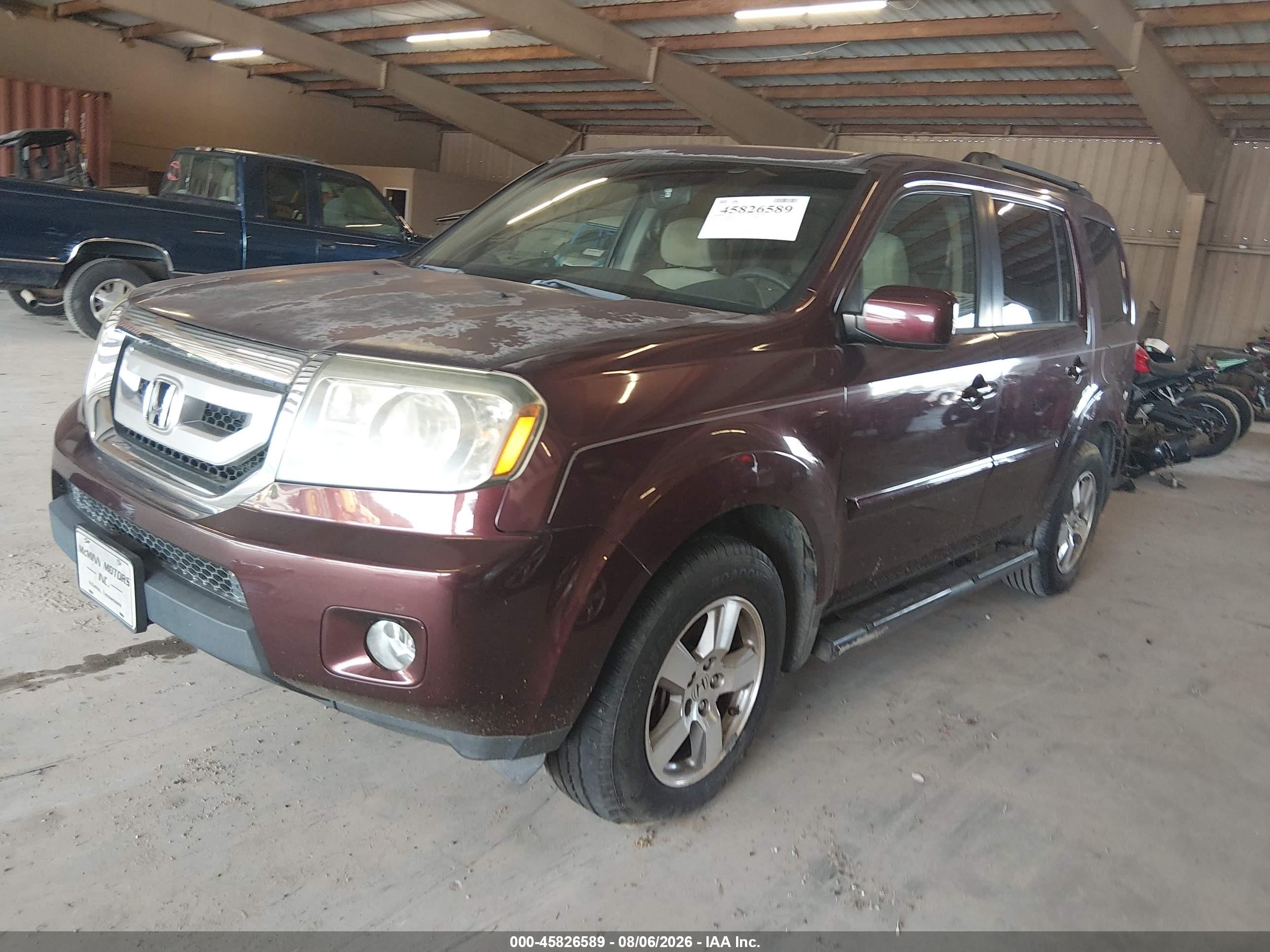 2011 Honda Pilot Ex Maroon vin: 5FNYF3H46BB026116
