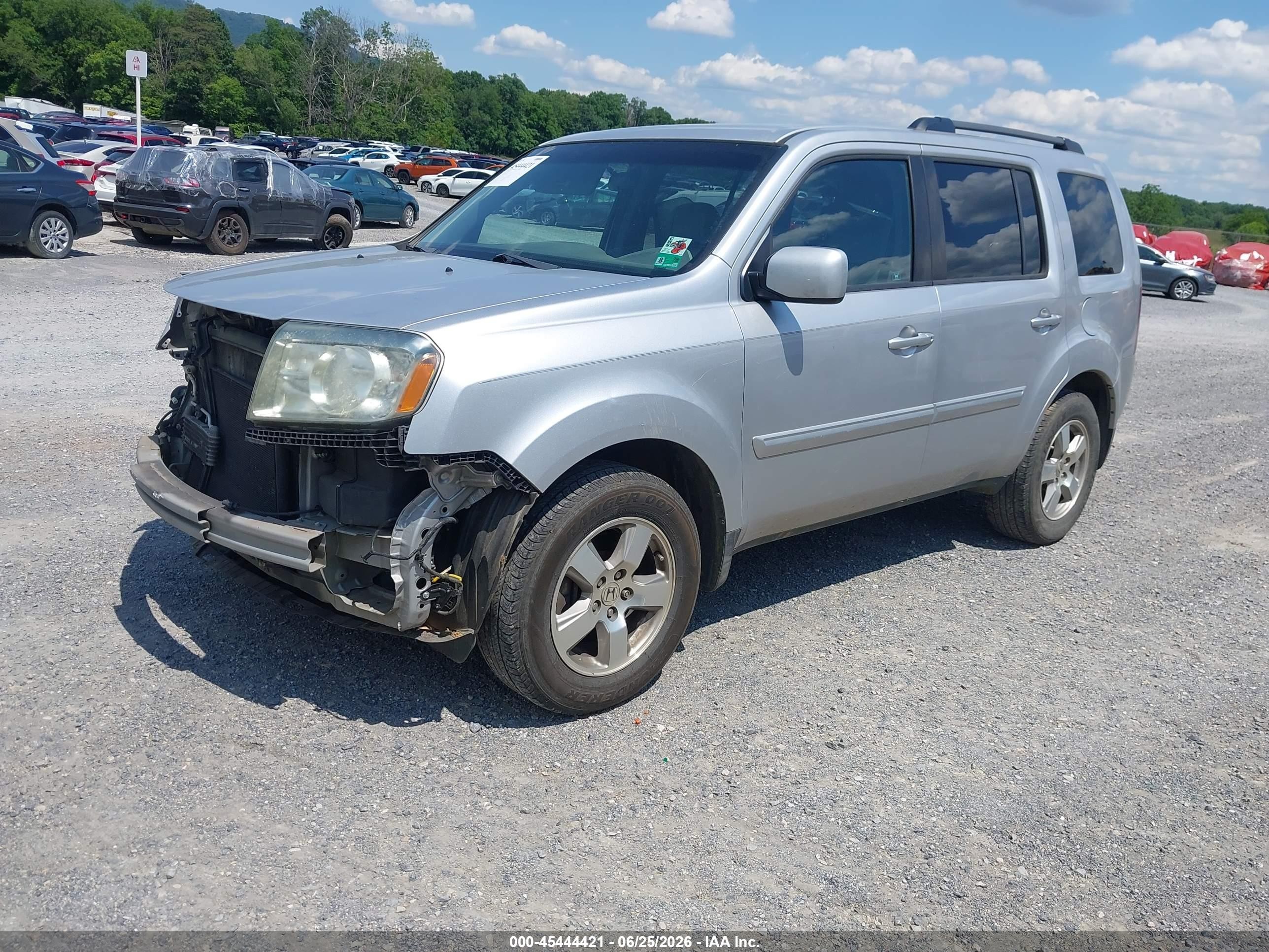 2011 Honda Pilot Ex Silver vin: 5FNYF3H46BB037519