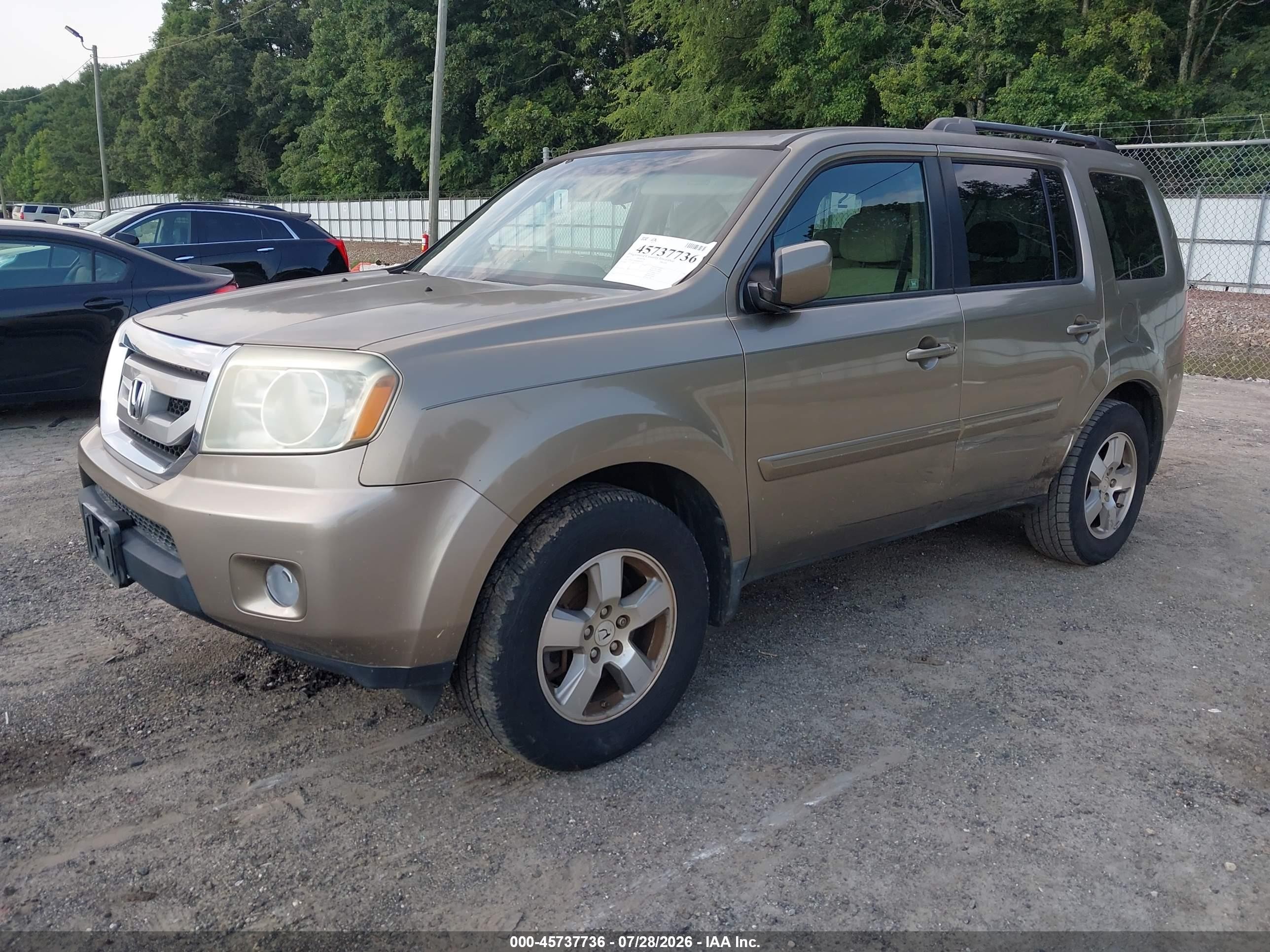 2011 Honda Pilot Ex Gold vin: 5FNYF3H46BB045832