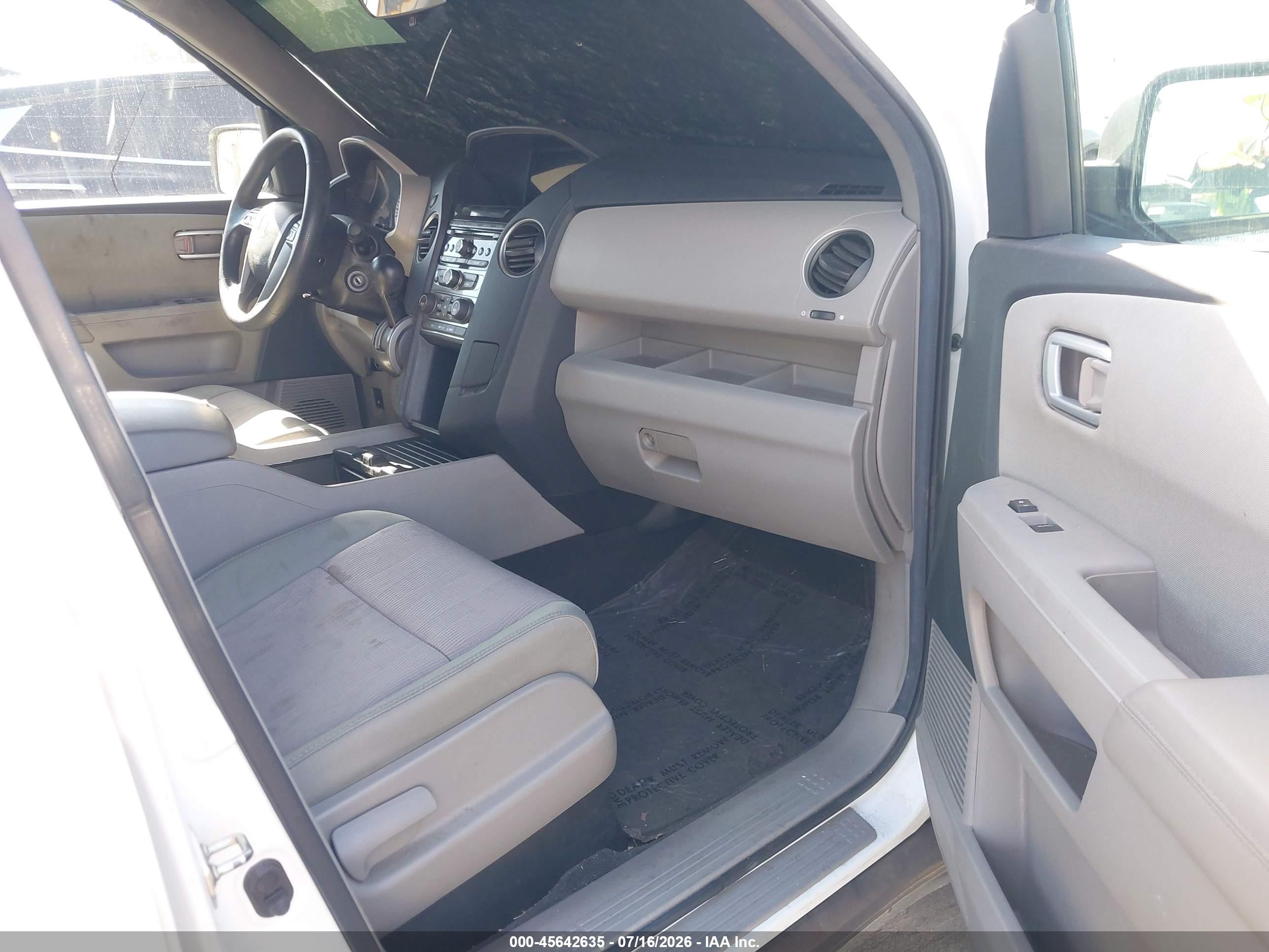 2013 Honda Pilot Ex White vin: 5FNYF3H46DB001459