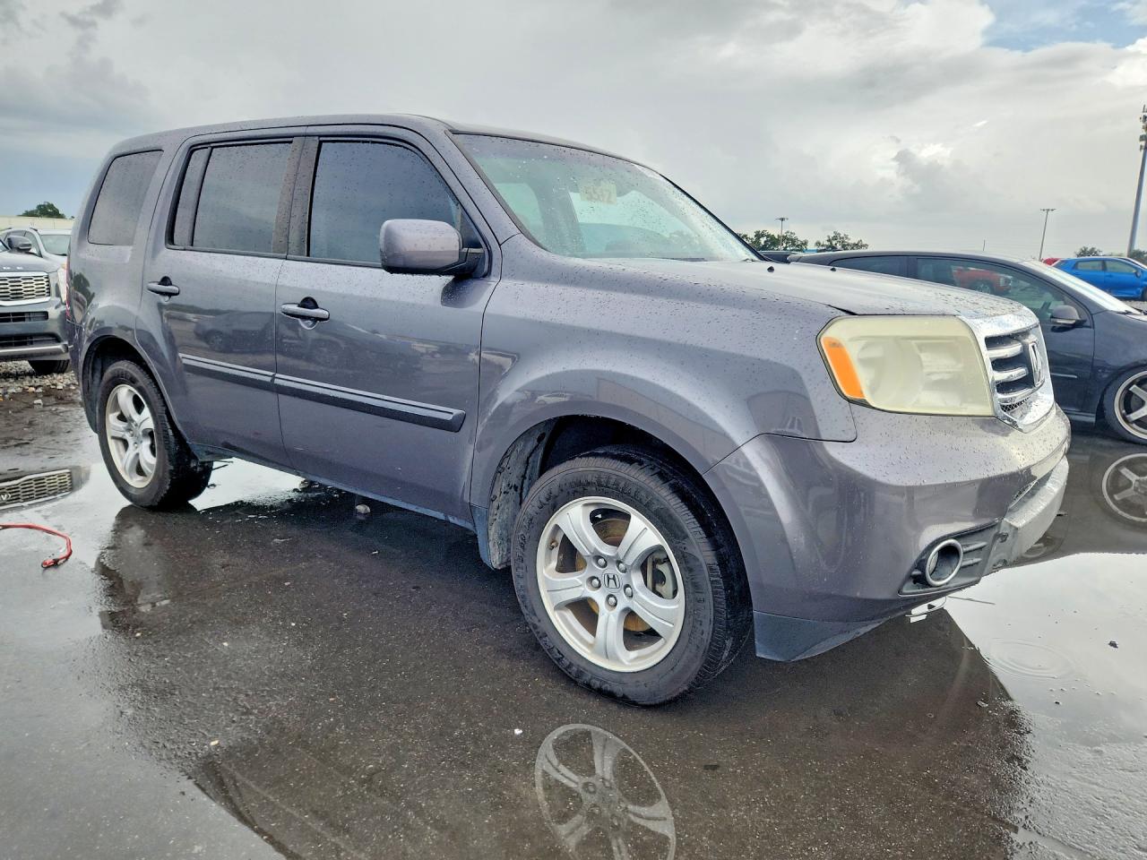 2014 Honda Pilot Ex Gray vin: 5FNYF3H46EB008588