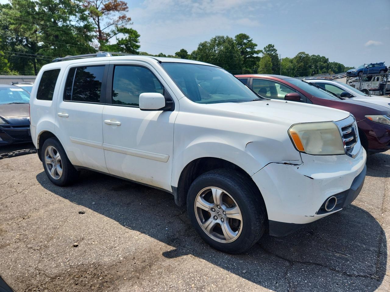 2015 Honda Pilot Ex White vin: 5FNYF3H46FB029992