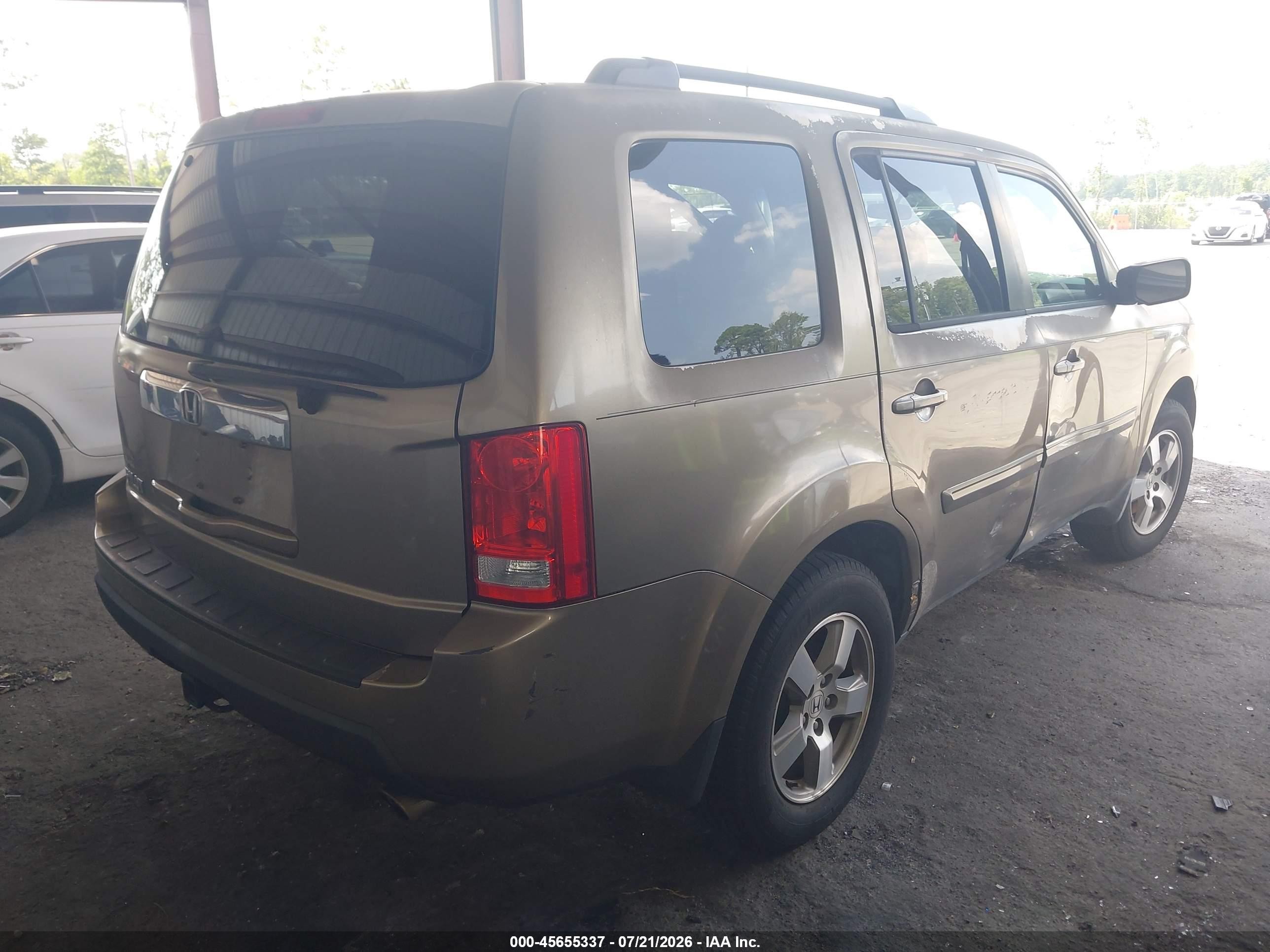 2011 Honda Pilot Ex Коричневый vin: 5FNYF3H47BB001404