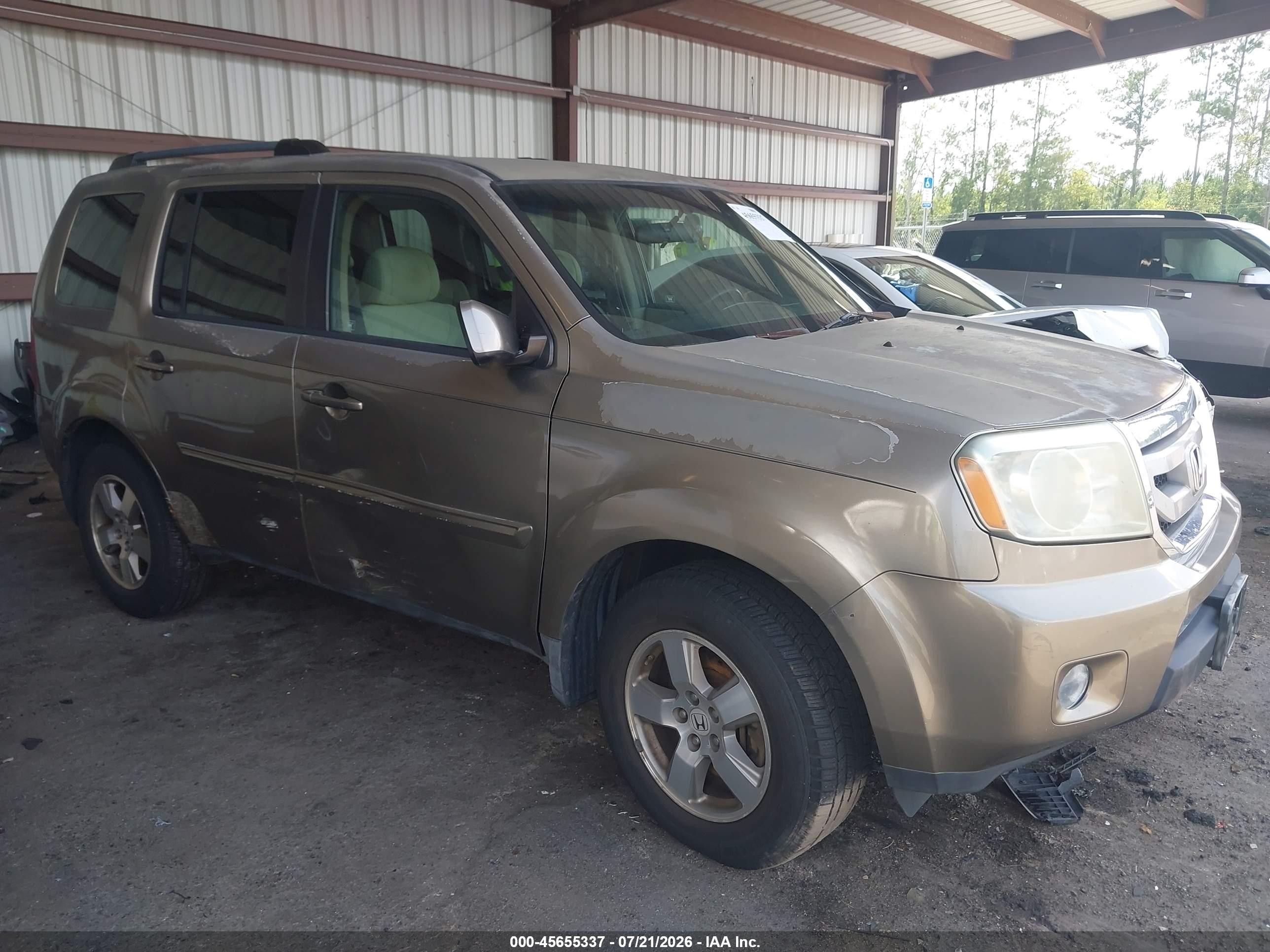 2011 Honda Pilot Ex Коричневый vin: 5FNYF3H47BB001404