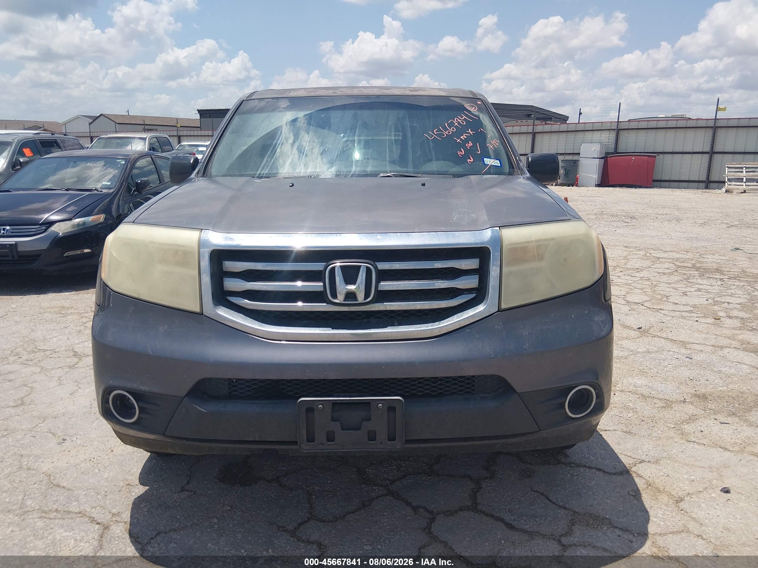 2014 Honda Pilot Ex Gray vin: 5FNYF3H47EB003500