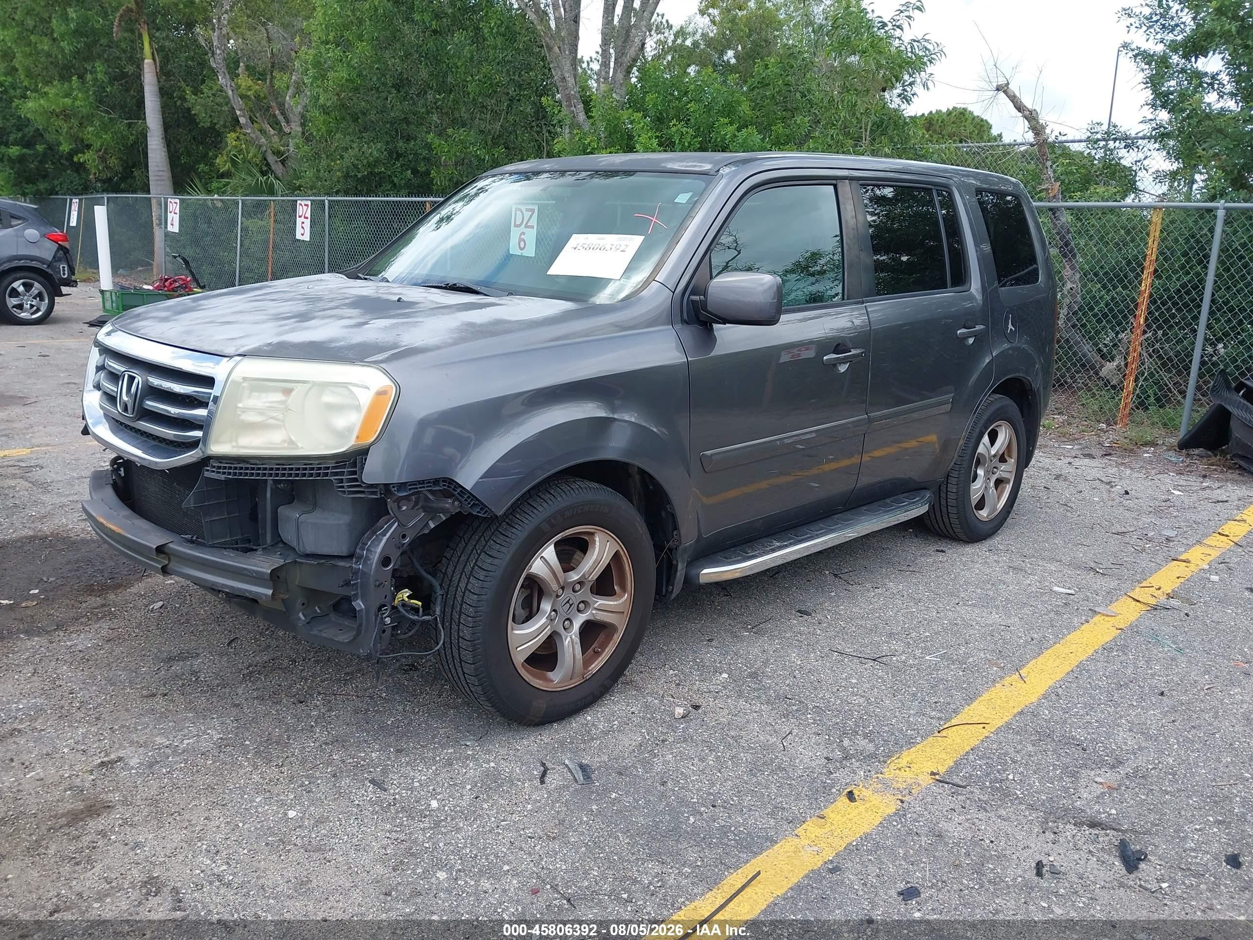 2015 Honda Pilot Ex Gray vin: 5FNYF3H47FB007936