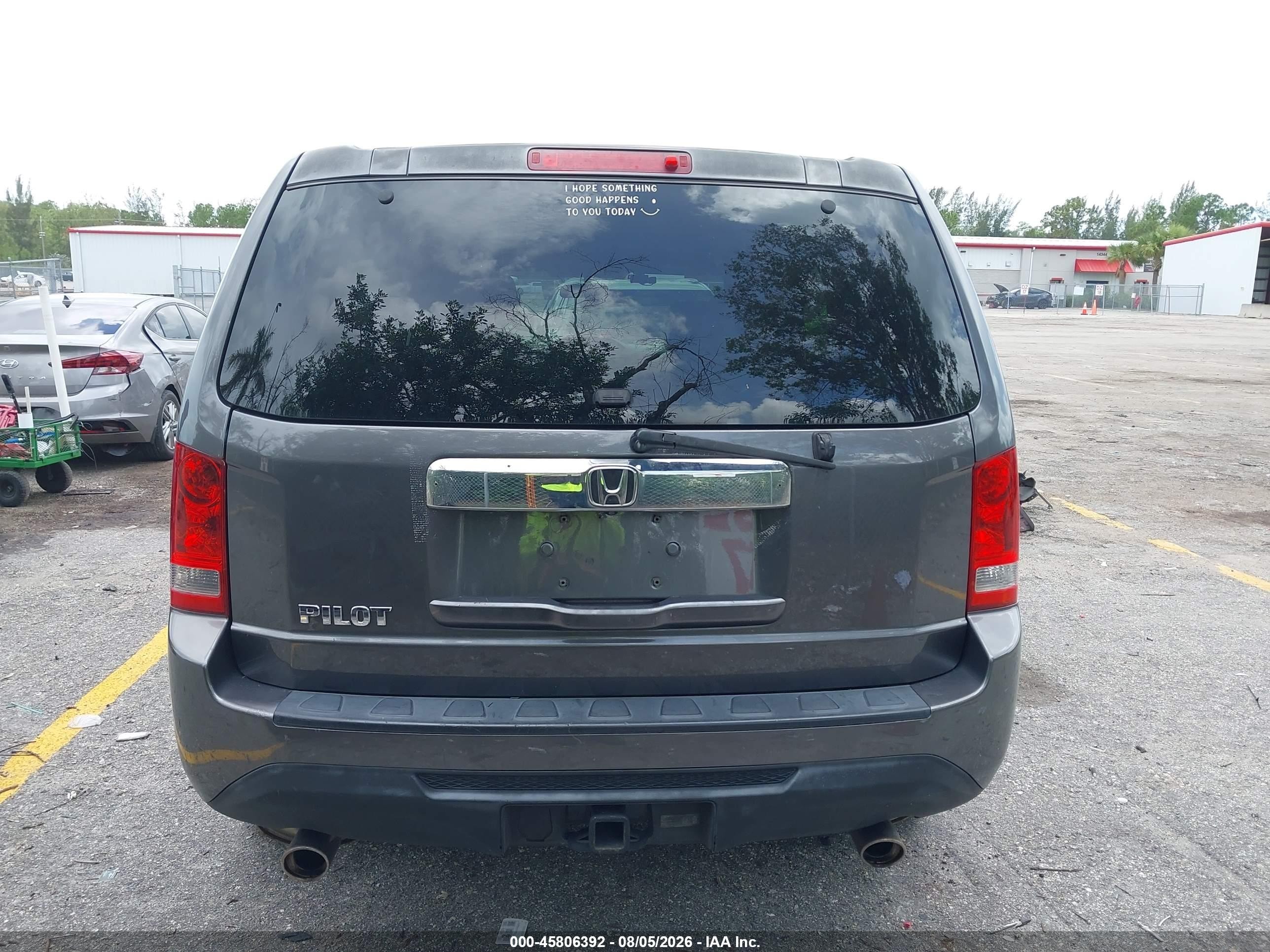 2015 Honda Pilot Ex Gray vin: 5FNYF3H47FB007936