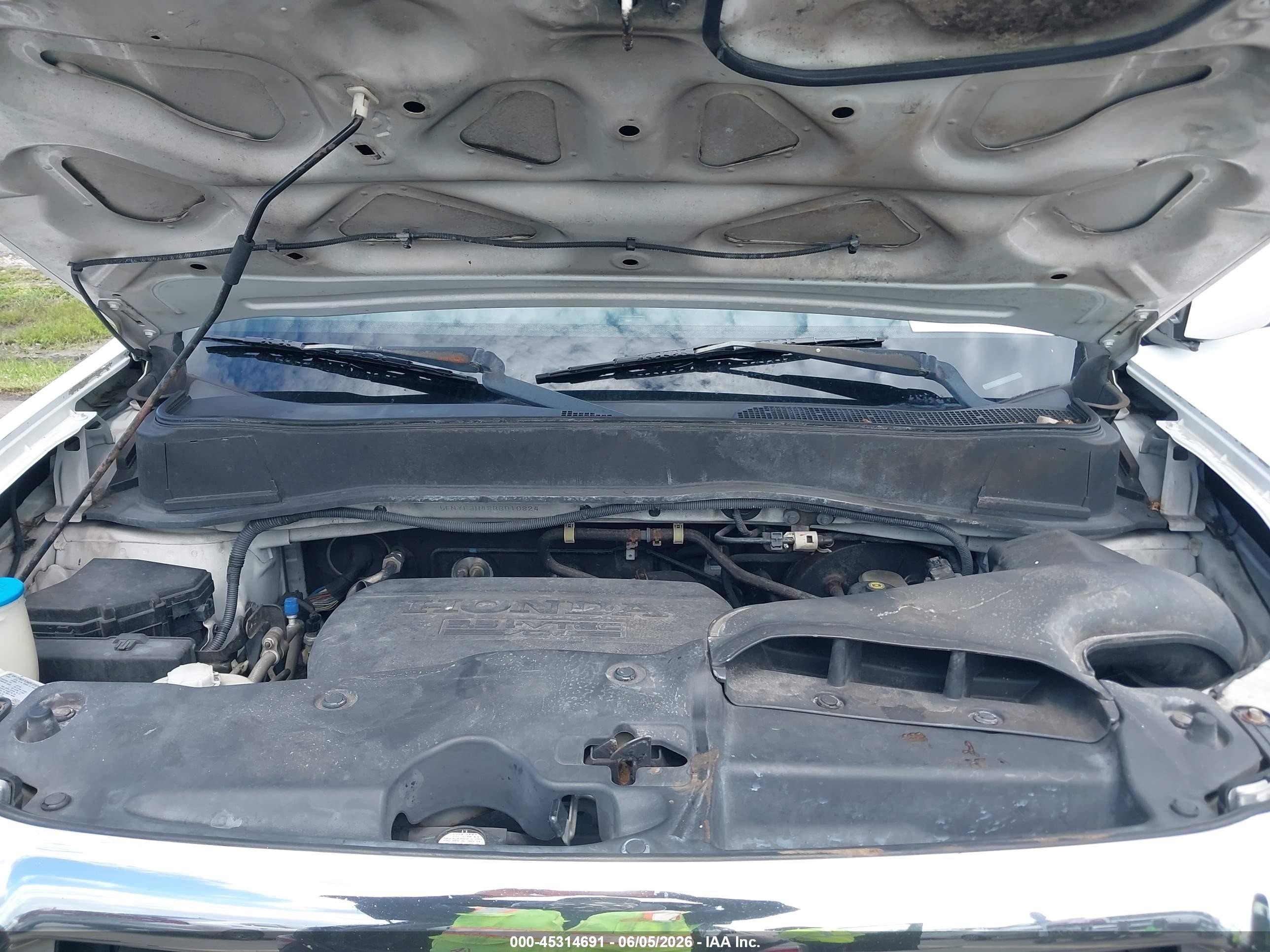 2011 Honda Pilot Ex Белый vin: 5FNYF3H48BB010824