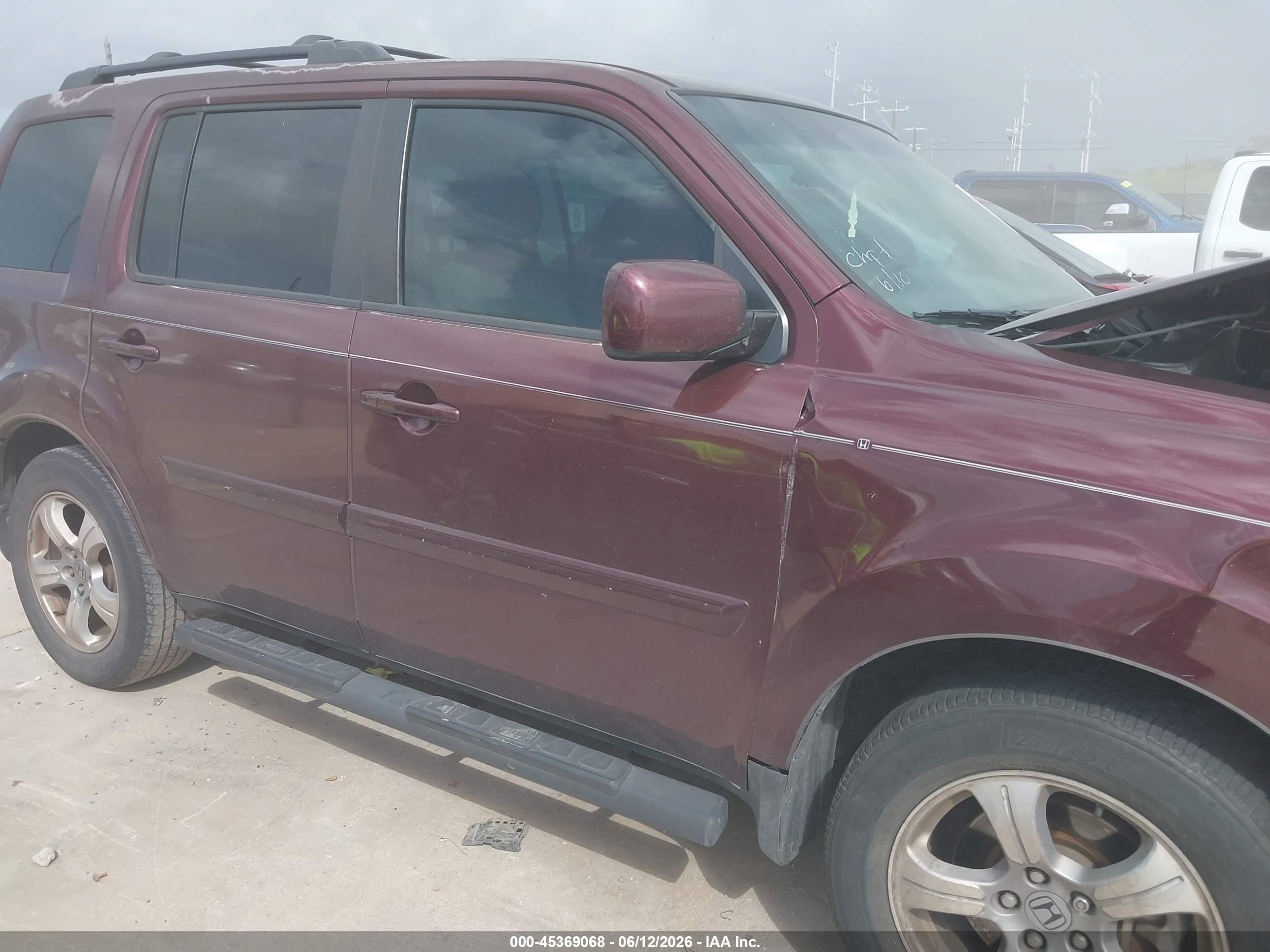 2014 Honda Pilot Ex Maroon vin: 5FNYF3H48EB011931