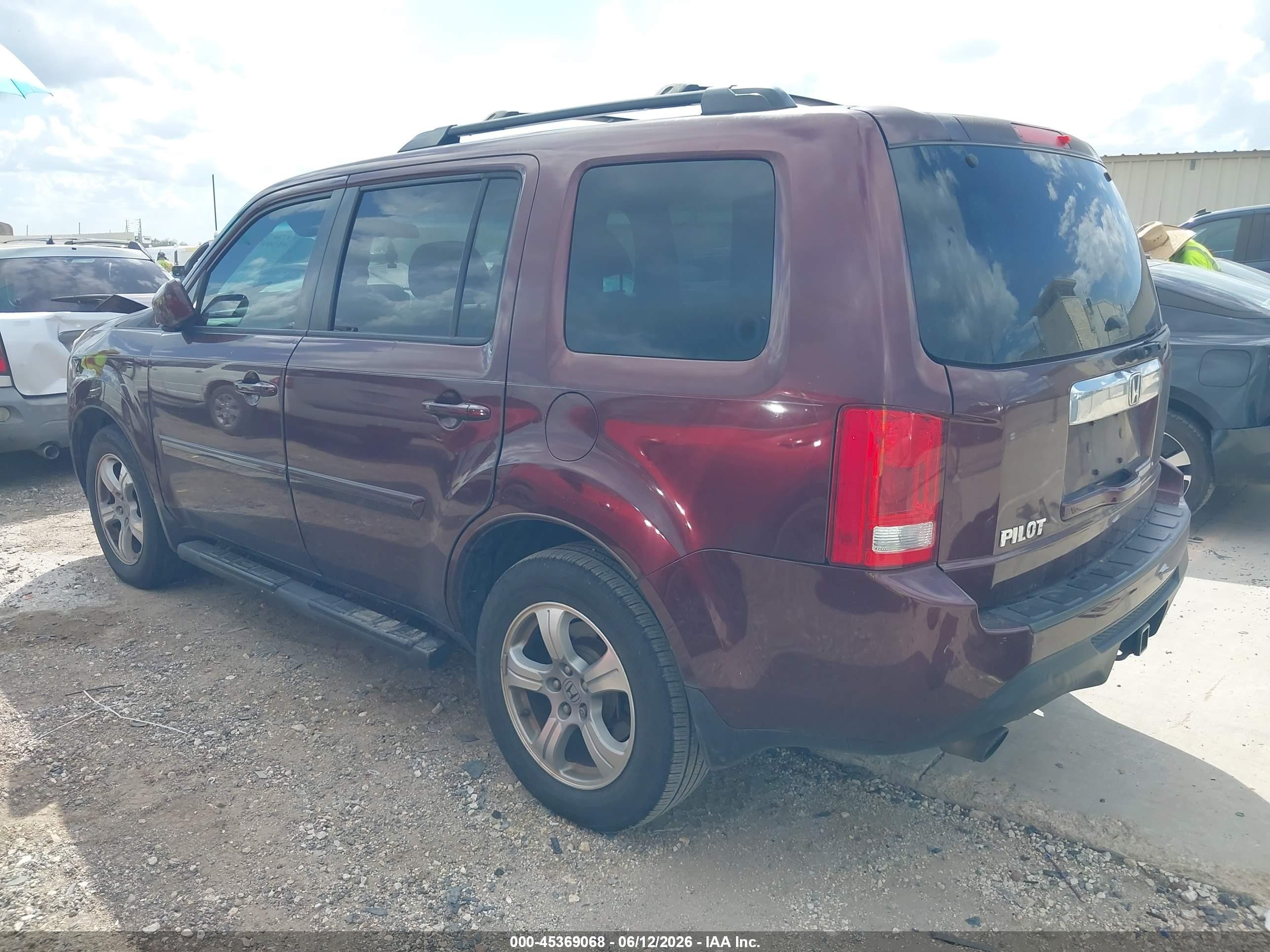 2014 Honda Pilot Ex Maroon vin: 5FNYF3H48EB011931