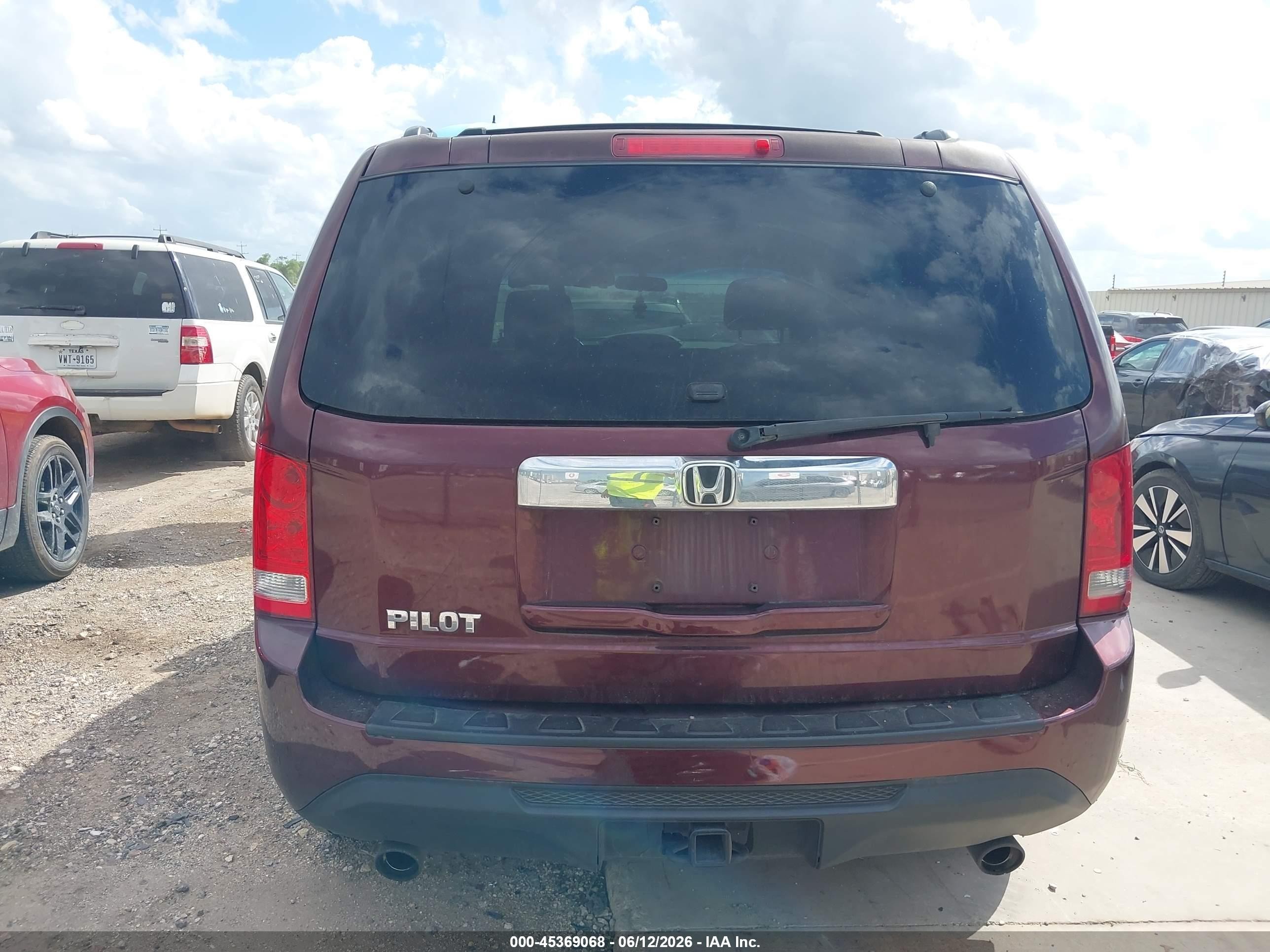 2014 Honda Pilot Ex Maroon vin: 5FNYF3H48EB011931