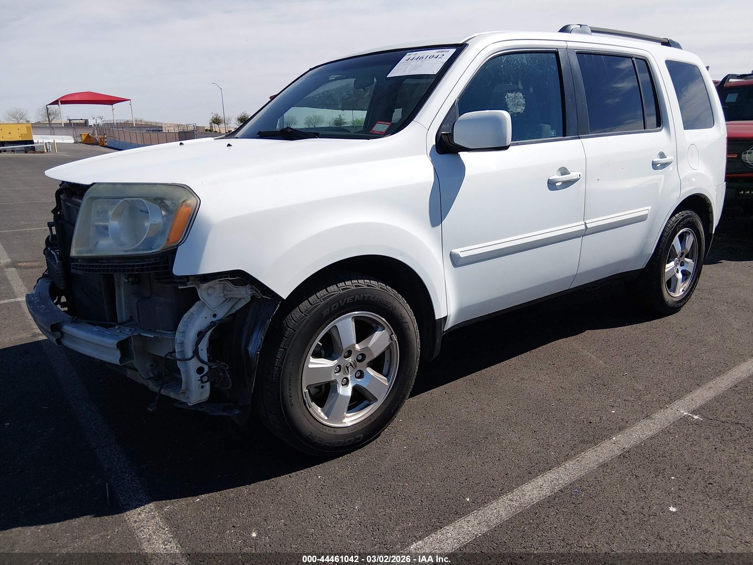 2011 Honda Pilot Ex White vin: 5FNYF3H49BB052385