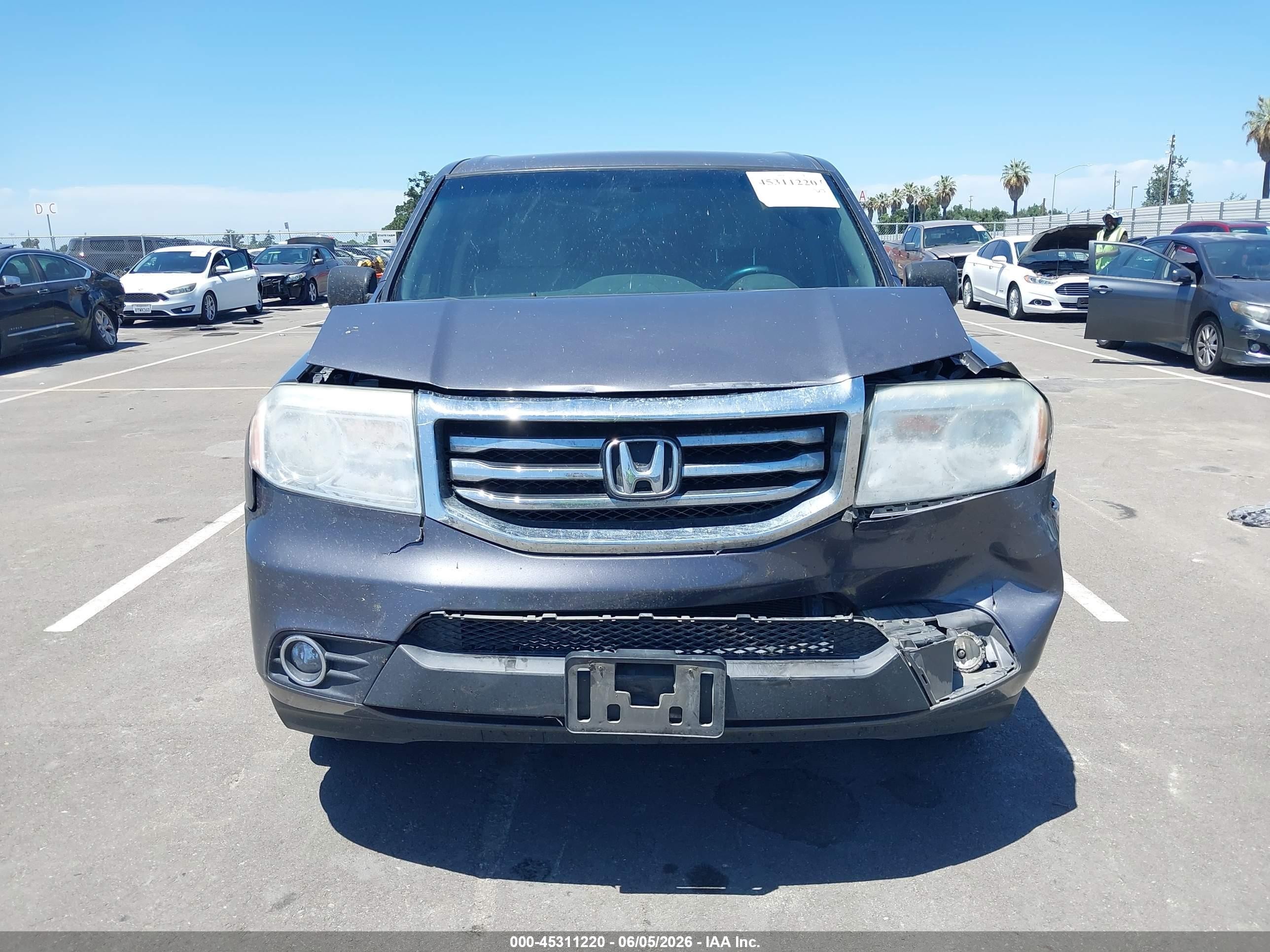 2015 Honda Pilot Ex Серый vin: 5FNYF3H49FB009168