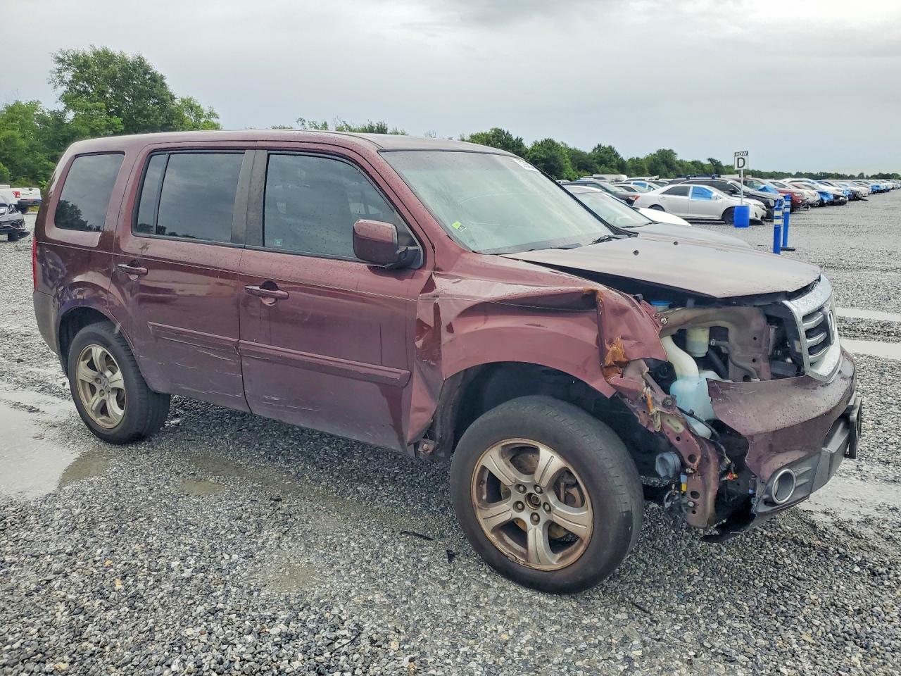 2012 Honda Pilot Ex Burgundy vin: 5FNYF3H4XCB029473