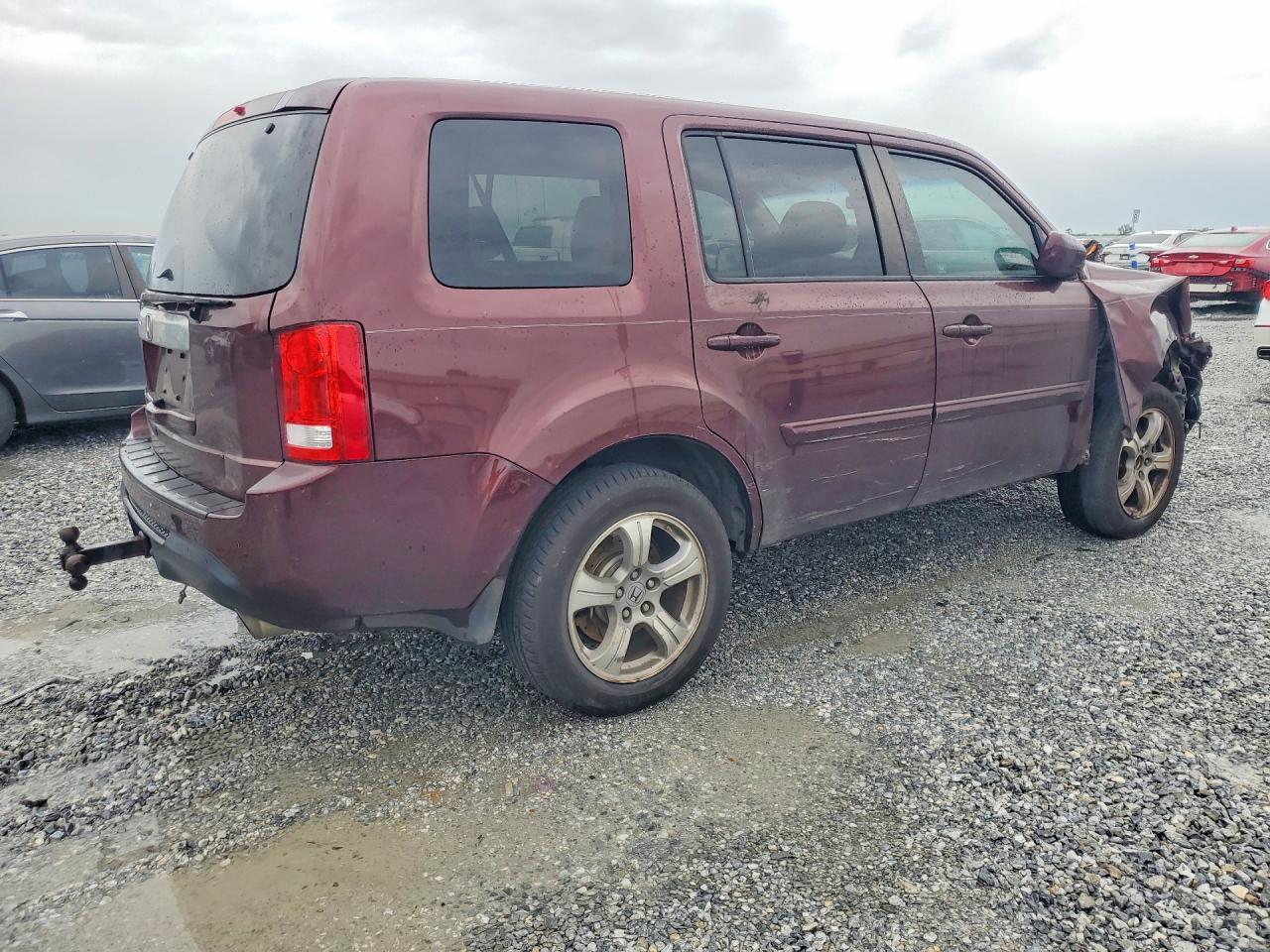 2012 Honda Pilot Ex Burgundy vin: 5FNYF3H4XCB029473
