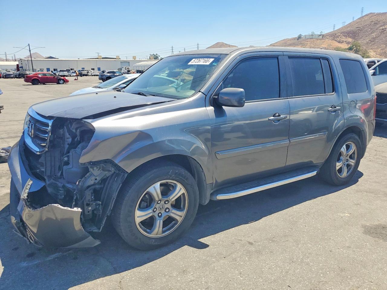 2013 Honda Pilot Ex Gray vin: 5FNYF3H4XDB018183