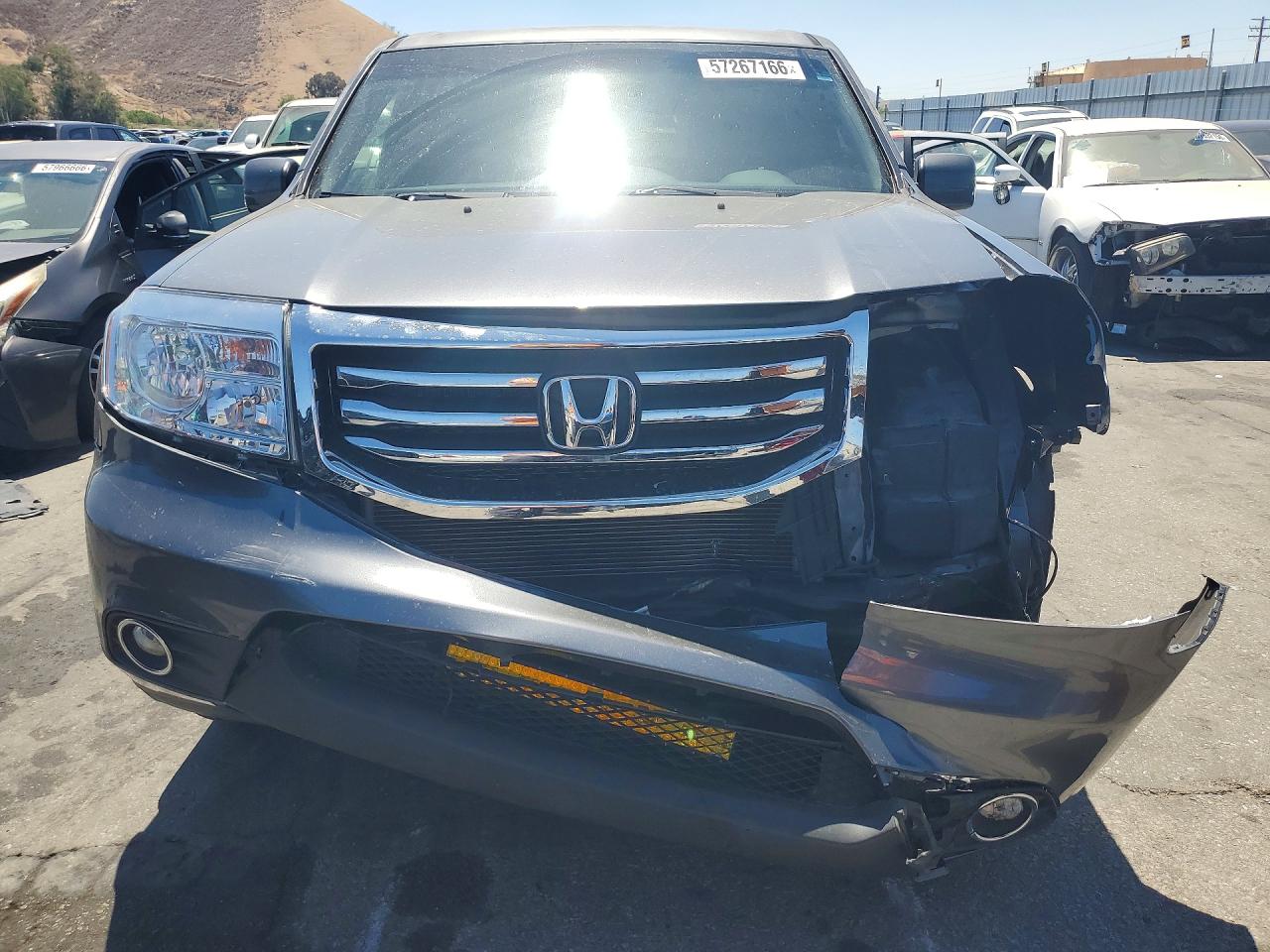 2013 Honda Pilot Ex Gray vin: 5FNYF3H4XDB018183
