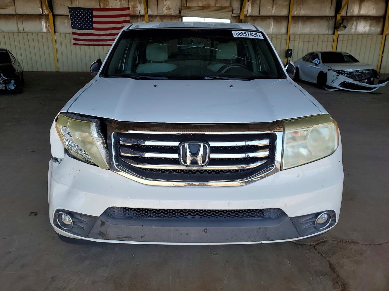 2013 Honda Pilot Ex White vin: 5FNYF3H4XDB019964