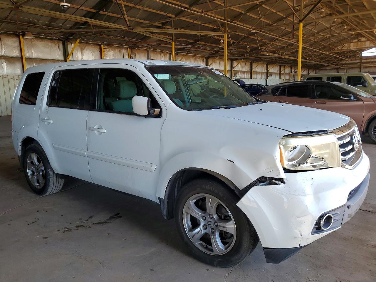 2013 Honda Pilot Ex White vin: 5FNYF3H4XDB019964