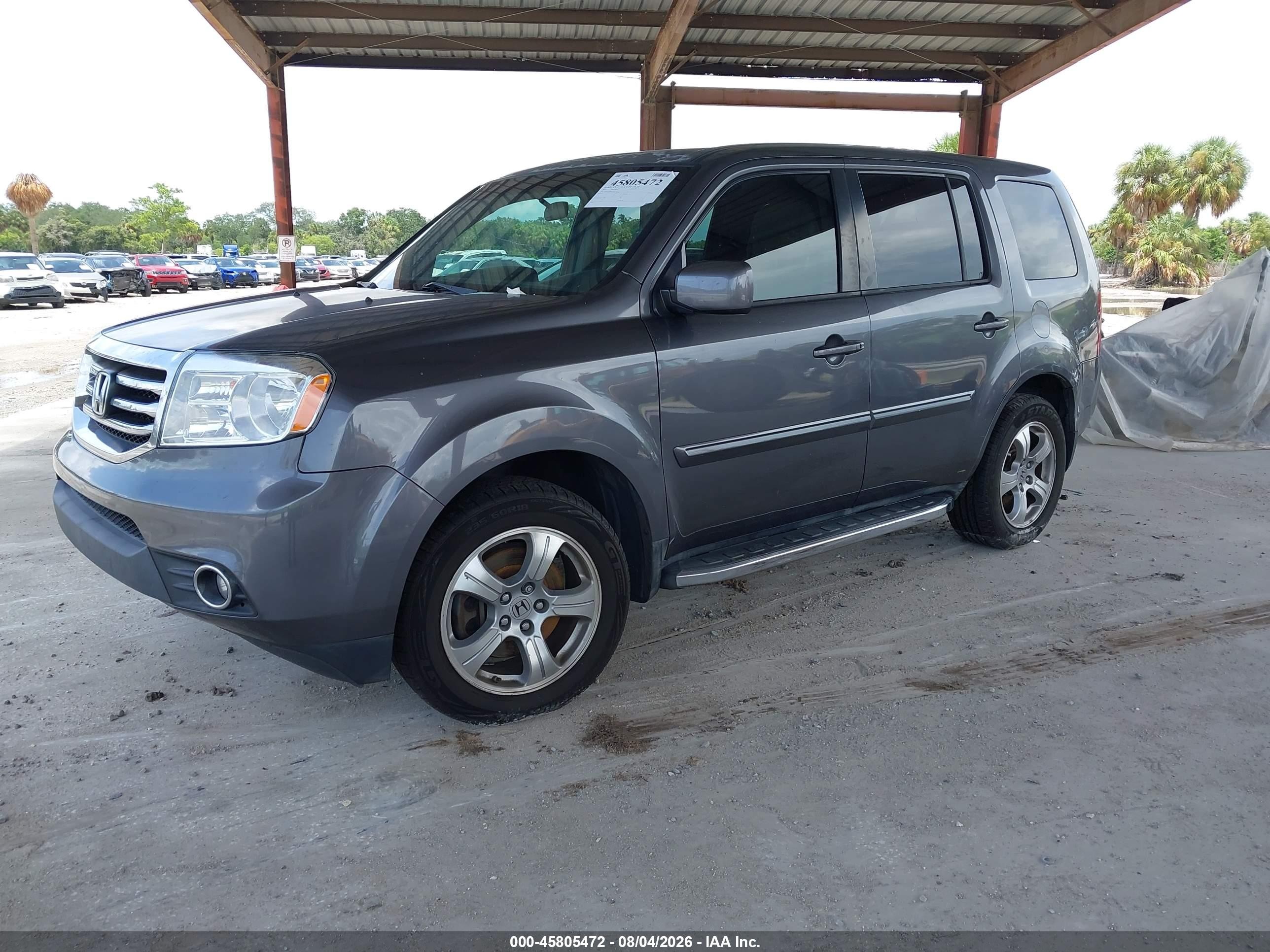 2015 Honda Pilot Ex Gray vin: 5FNYF3H4XFB009115