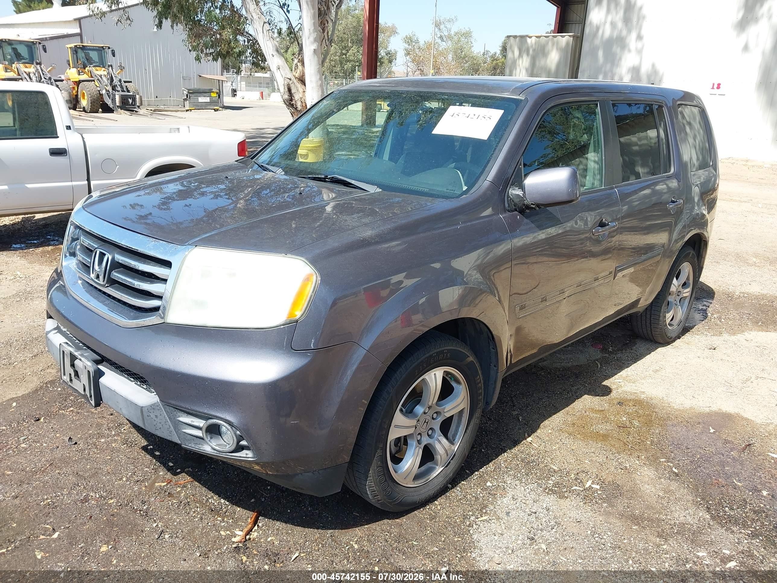 2015 Honda Pilot Ex Gray vin: 5FNYF3H4XFB031230