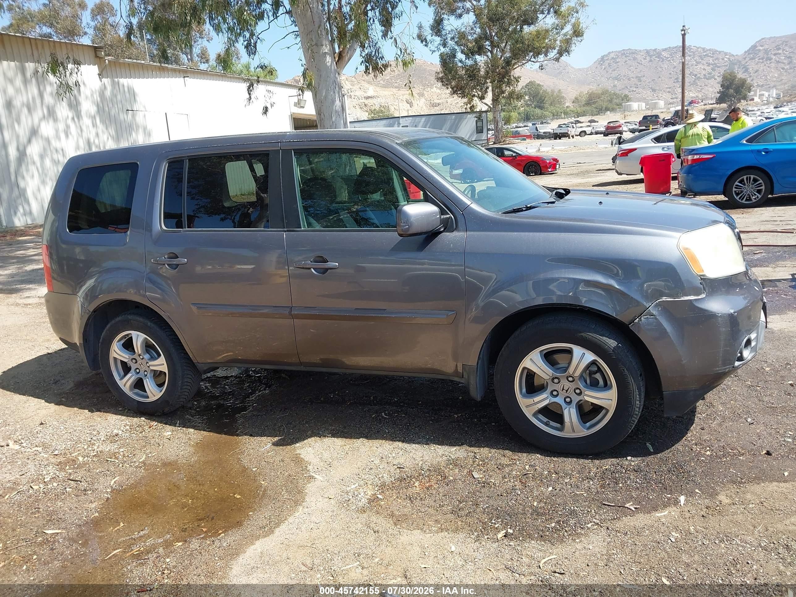 2015 Honda Pilot Ex Gray vin: 5FNYF3H4XFB031230