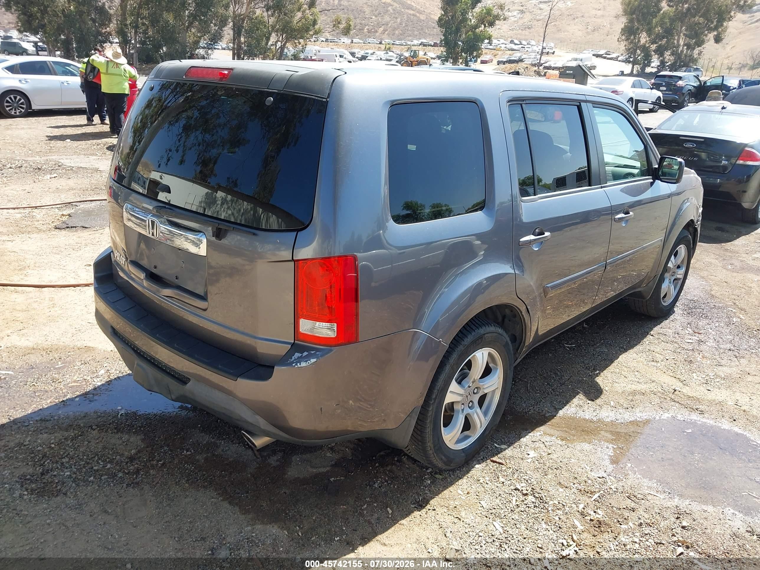 2015 Honda Pilot Ex Gray vin: 5FNYF3H4XFB031230