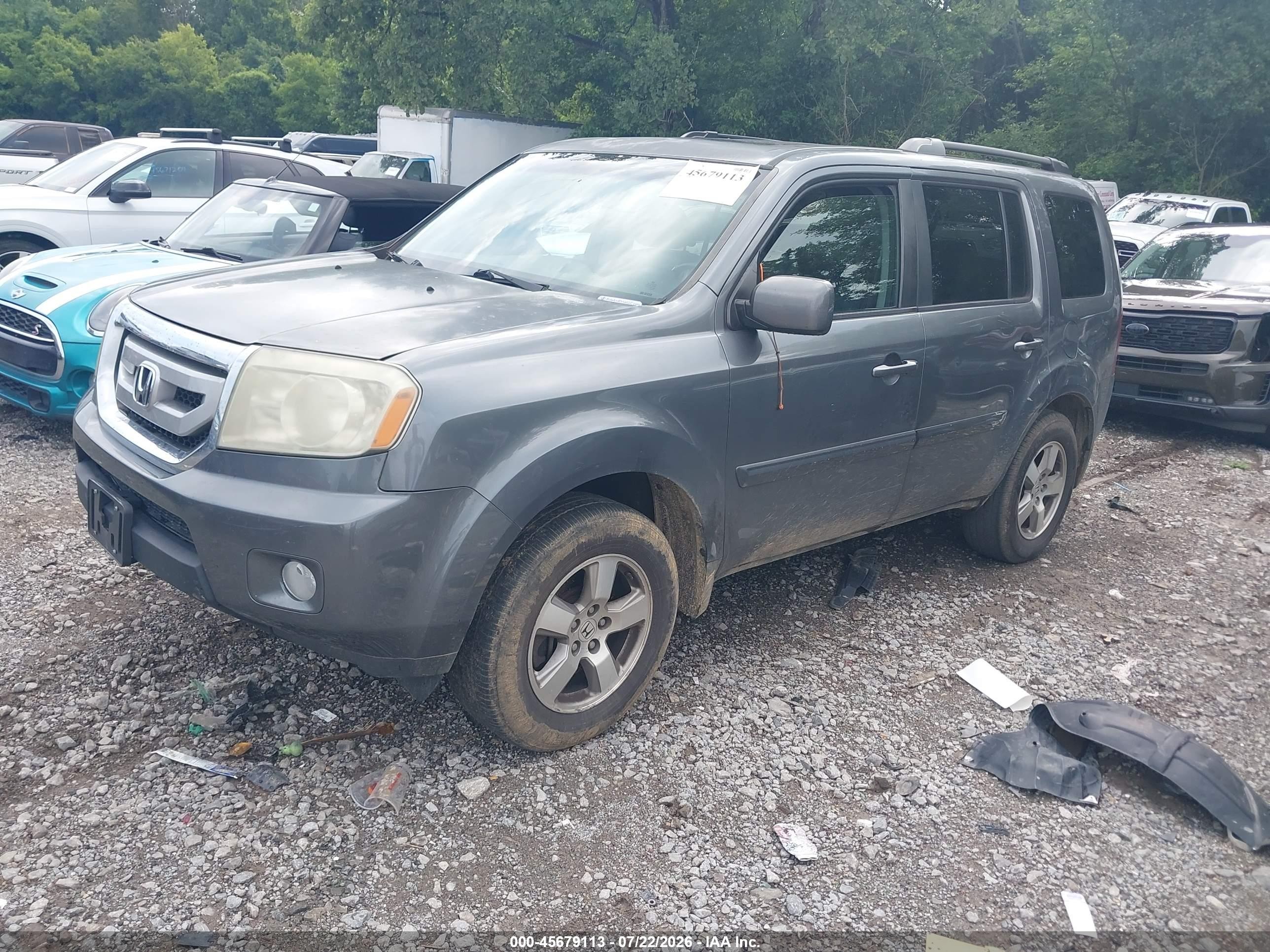 2010 Honda Pilot Ex-l Серый vin: 5FNYF3H50AB003454