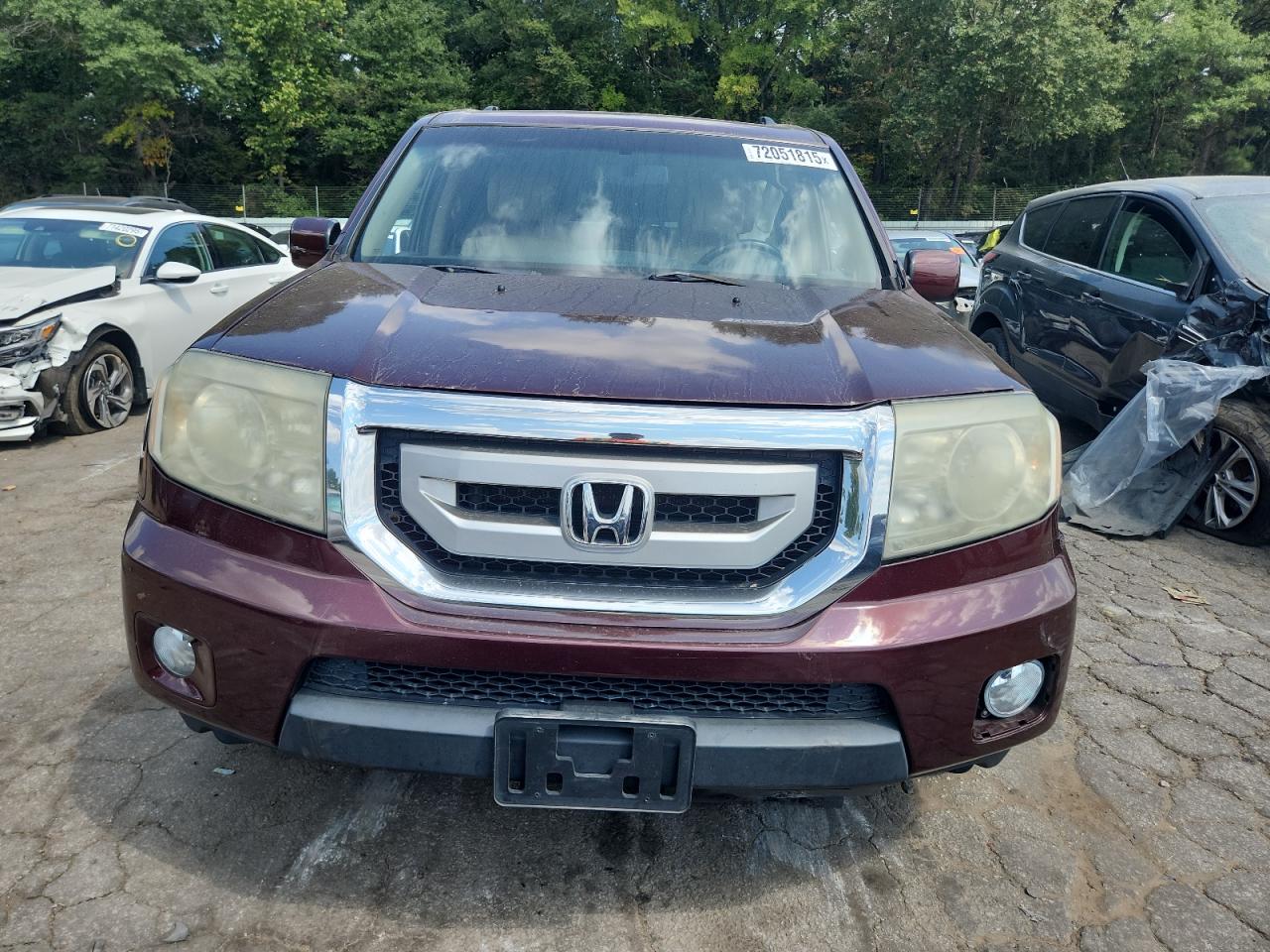 2010 Honda Pilot Exl Burgundy vin: 5FNYF3H50AB013076