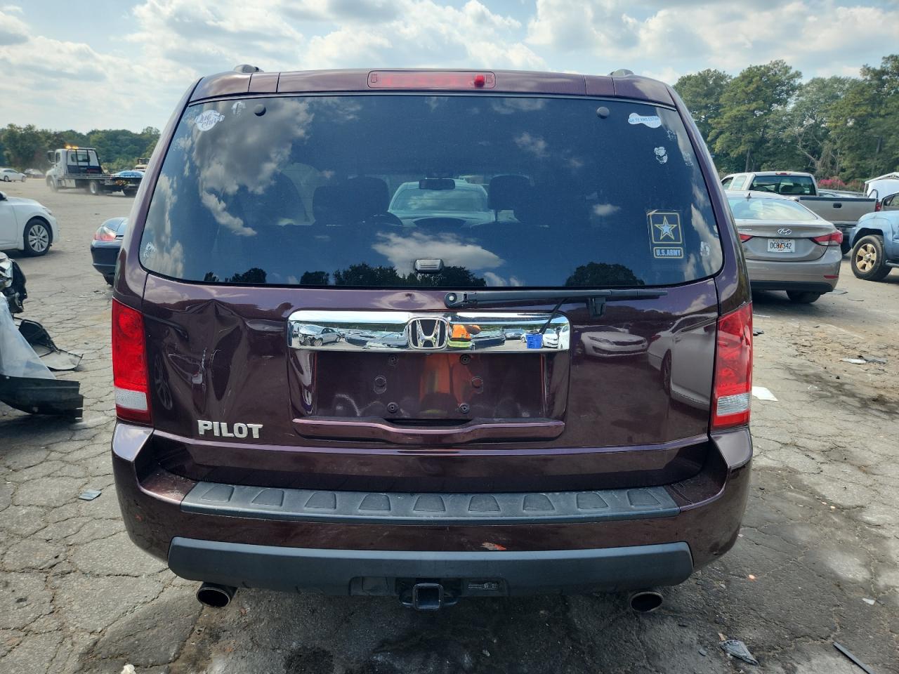 2010 Honda Pilot Exl Burgundy vin: 5FNYF3H50AB013076
