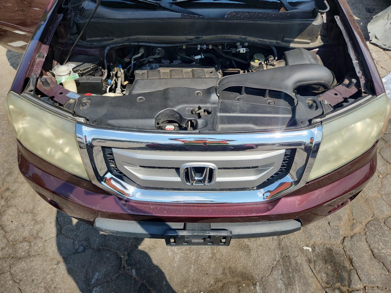 2010 Honda Pilot Exl Burgundy vin: 5FNYF3H50AB013076