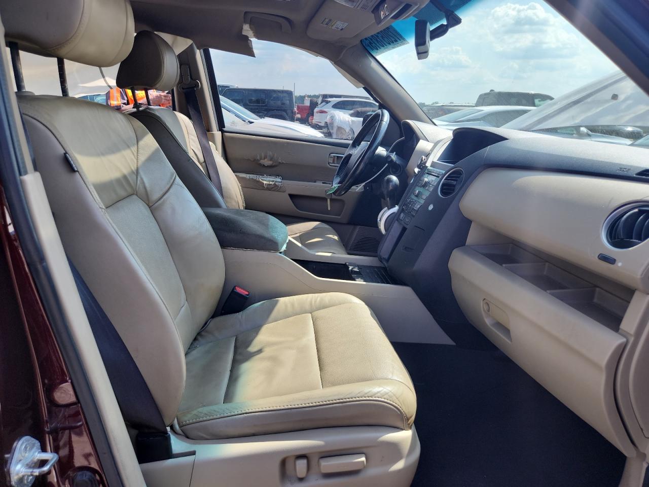 2010 Honda Pilot Exl Burgundy vin: 5FNYF3H50AB013076