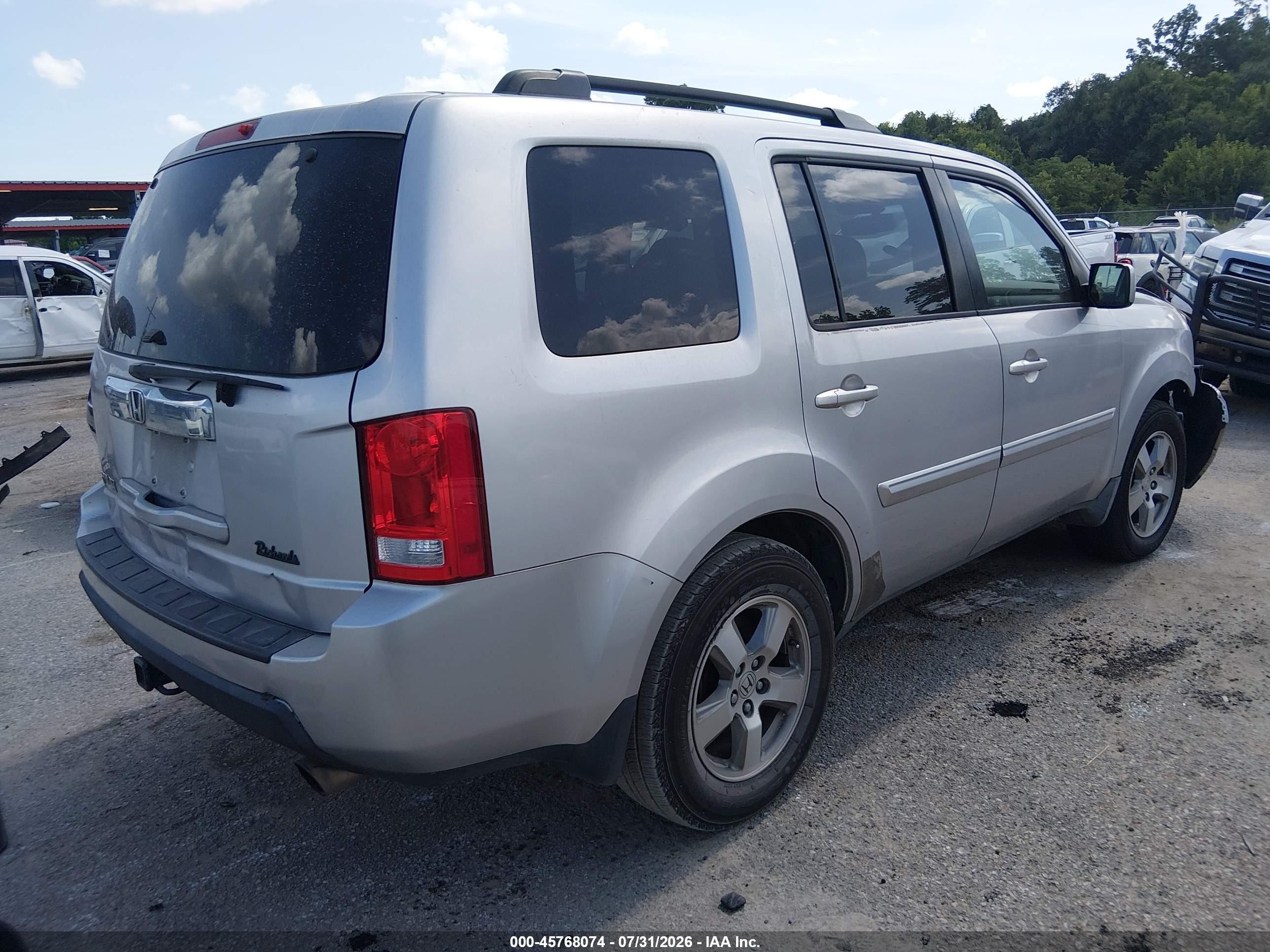 2010 Honda Pilot Ex-l Silver vin: 5FNYF3H50AB014244