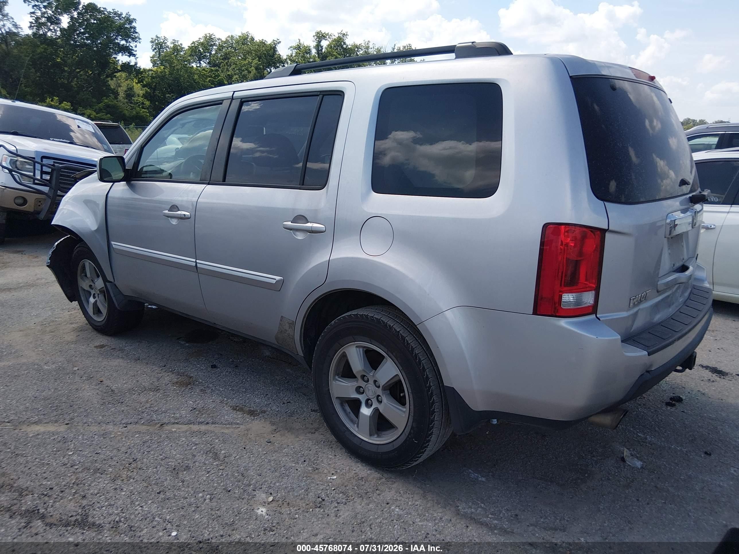2010 Honda Pilot Ex-l Silver vin: 5FNYF3H50AB014244