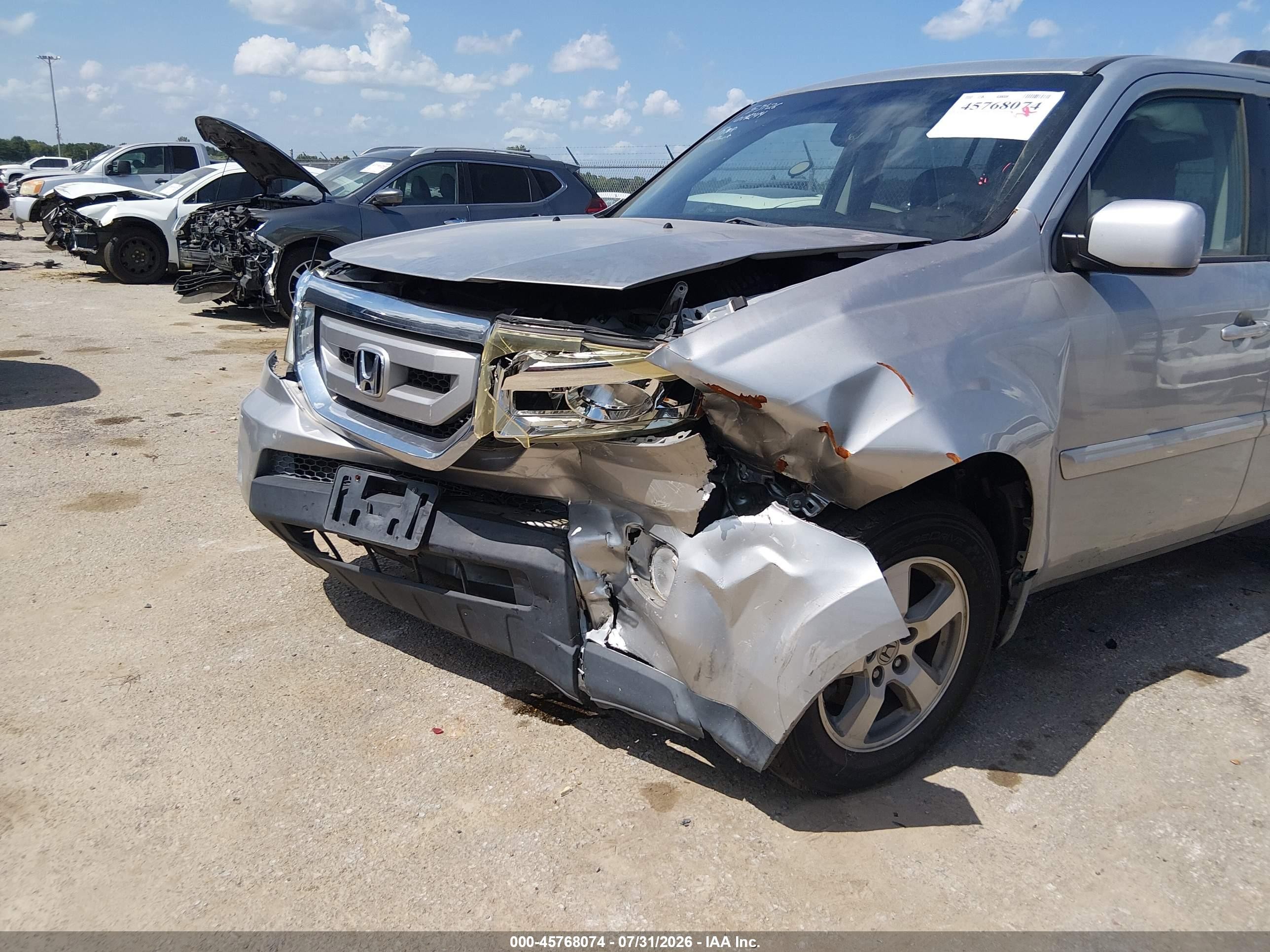 2010 Honda Pilot Ex-l Silver vin: 5FNYF3H50AB014244