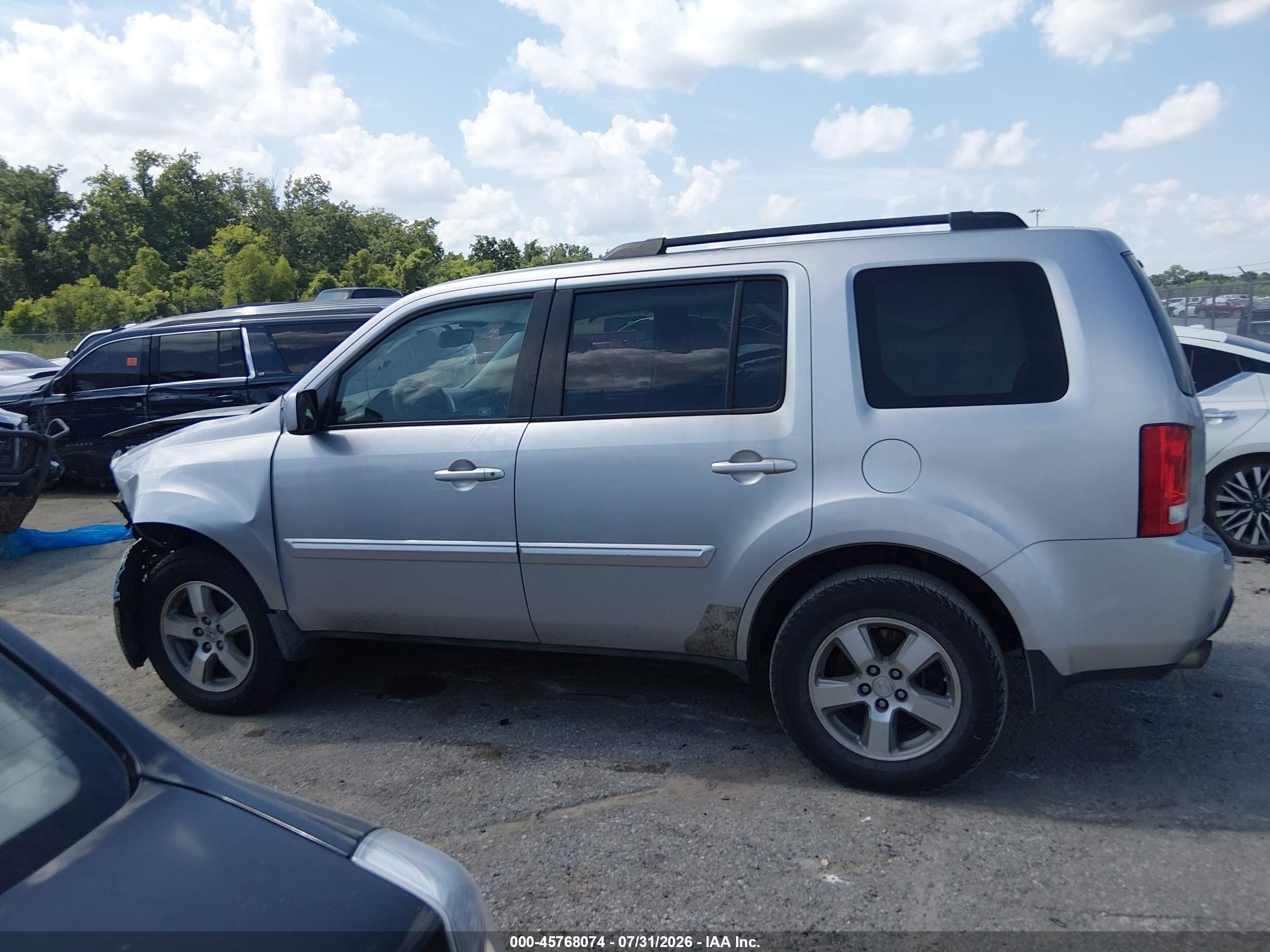 2010 Honda Pilot Ex-l Silver vin: 5FNYF3H50AB014244