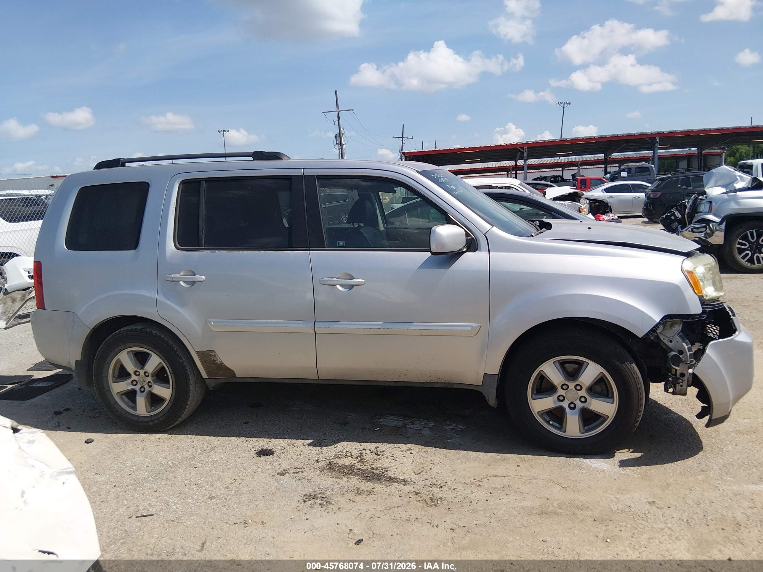 2010 Honda Pilot Ex-l Silver vin: 5FNYF3H50AB014244