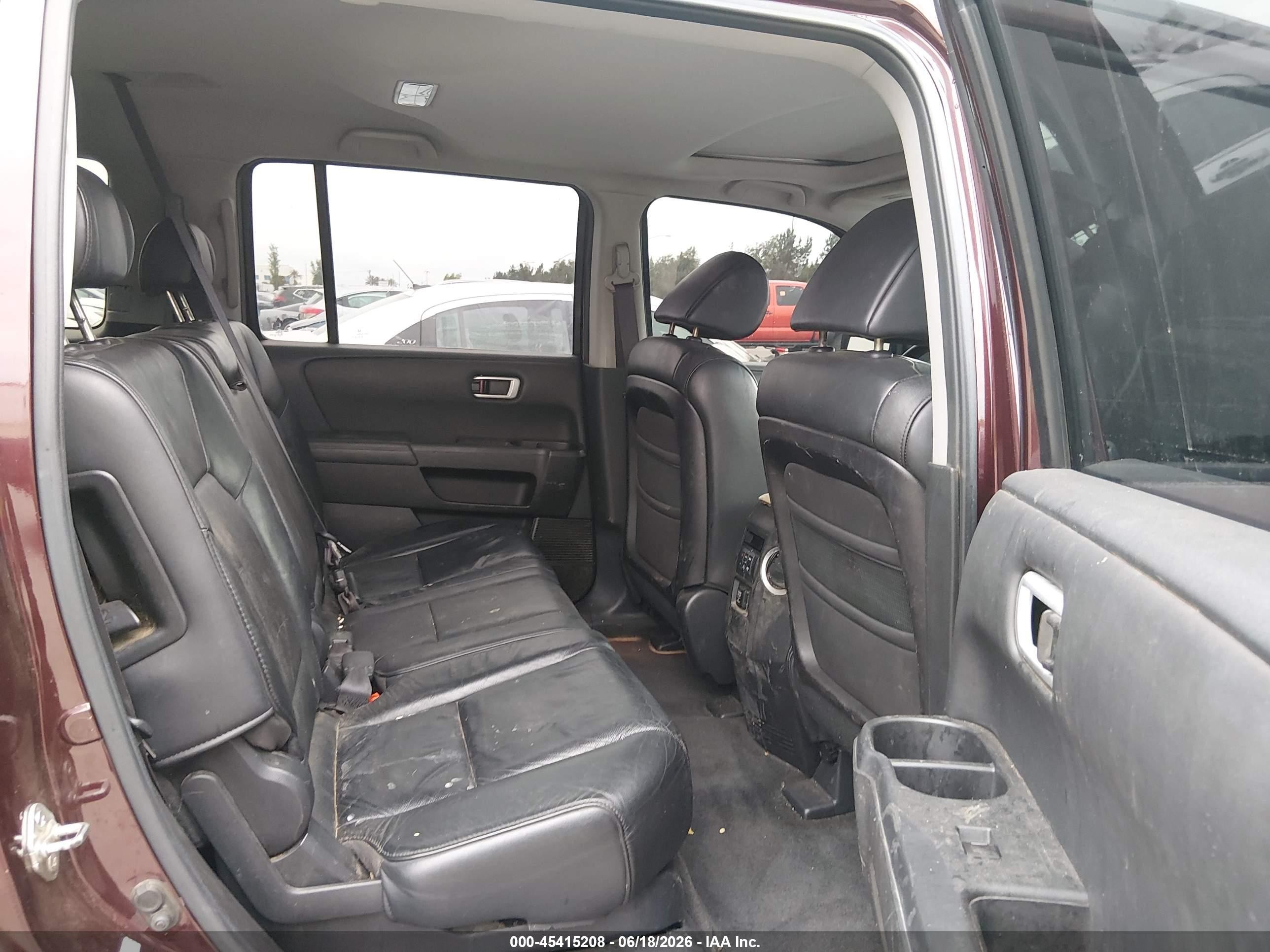 2010 Honda Pilot Ex-l Burgundy vin: 5FNYF3H50AB016477