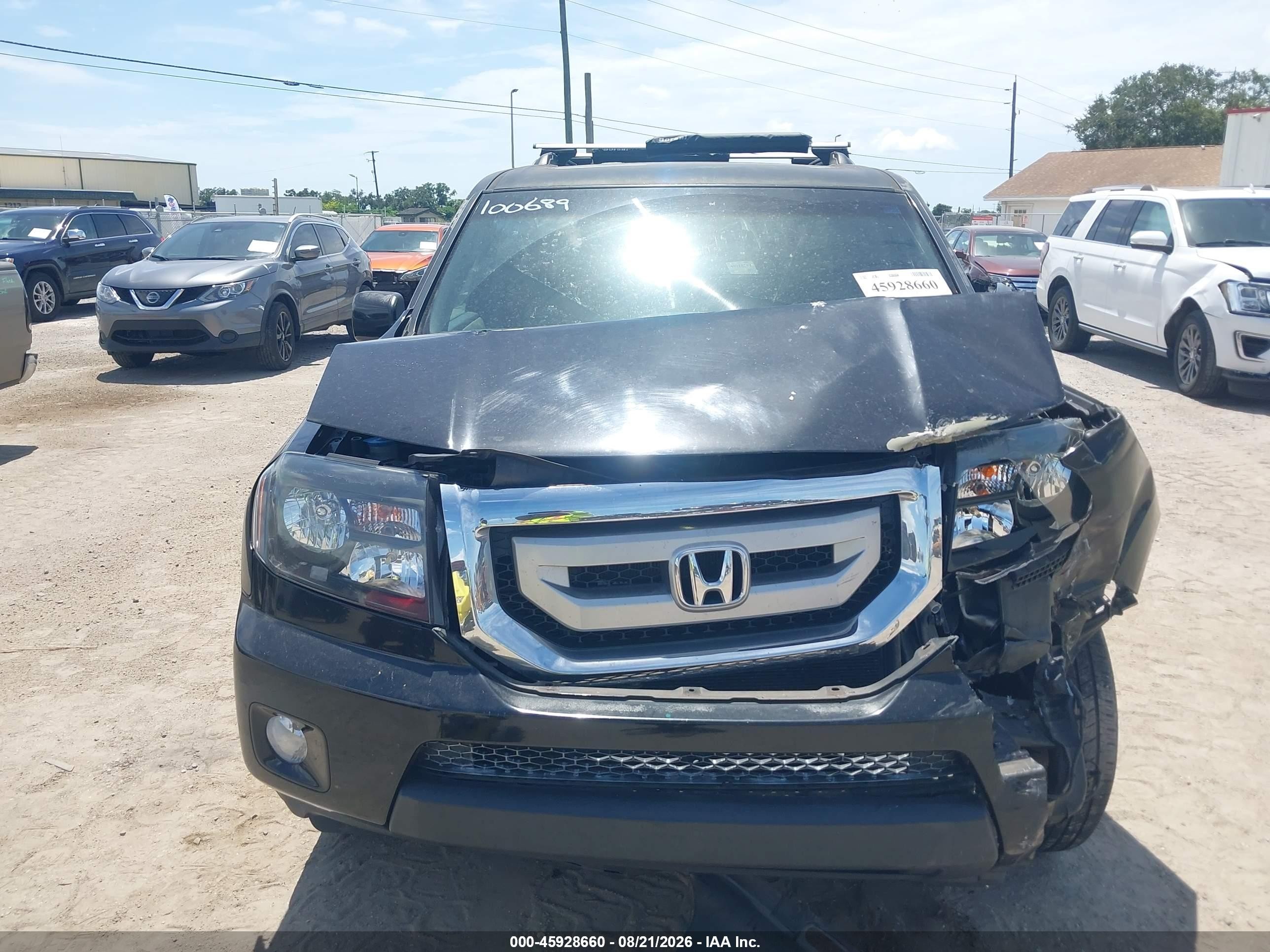 2011 Honda Pilot Ex-l Black vin: 5FNYF3H50BB004461