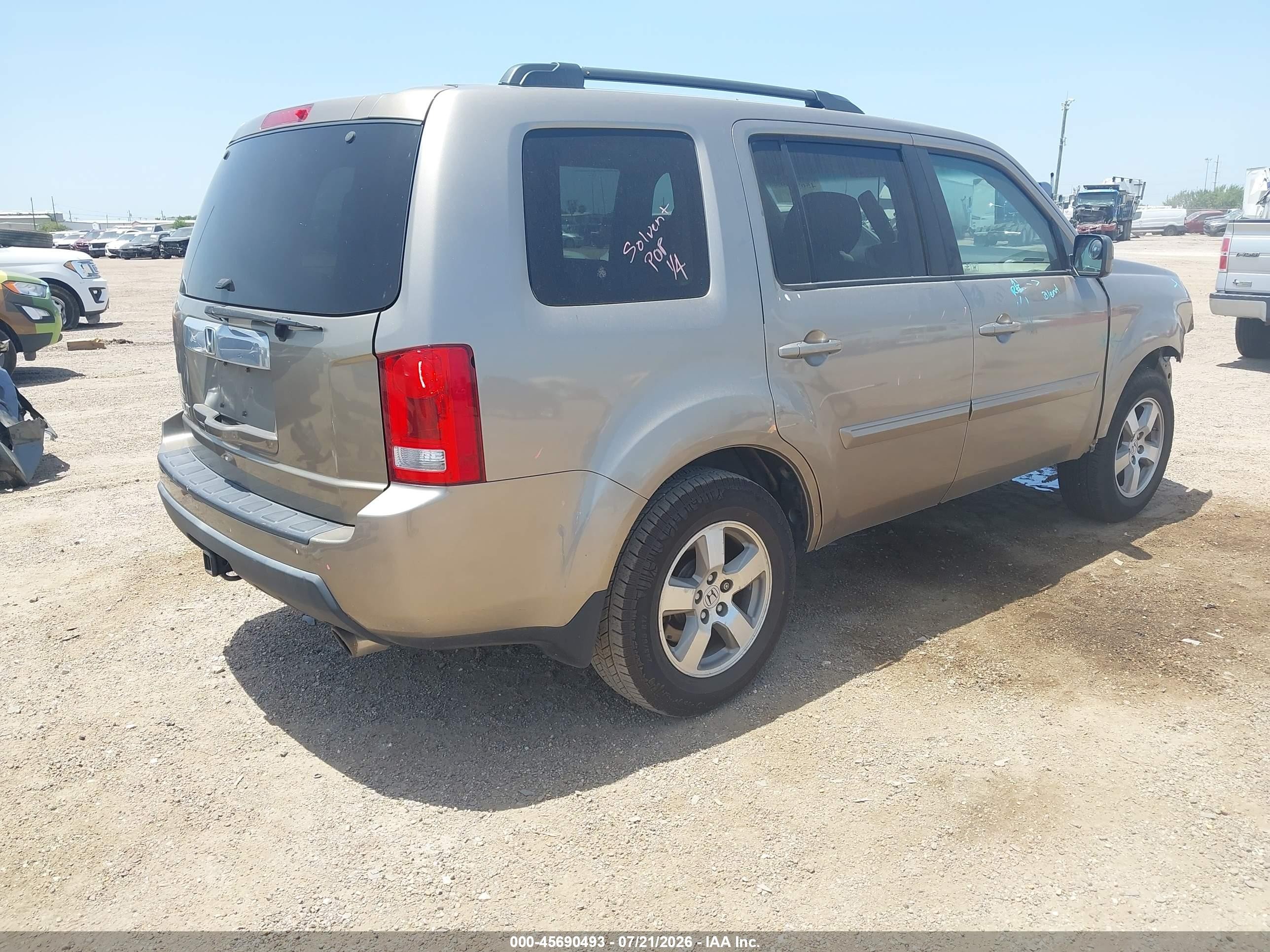 2011 Honda Pilot Ex-l Tan vin: 5FNYF3H50BB019901